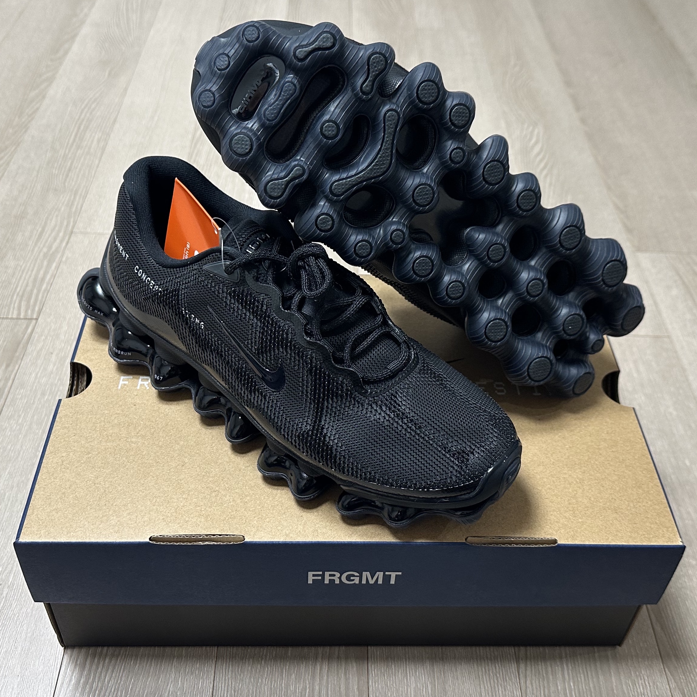 Nike x Fragment Air Liquid Max Black Anthracite 착용 스타일 - 1