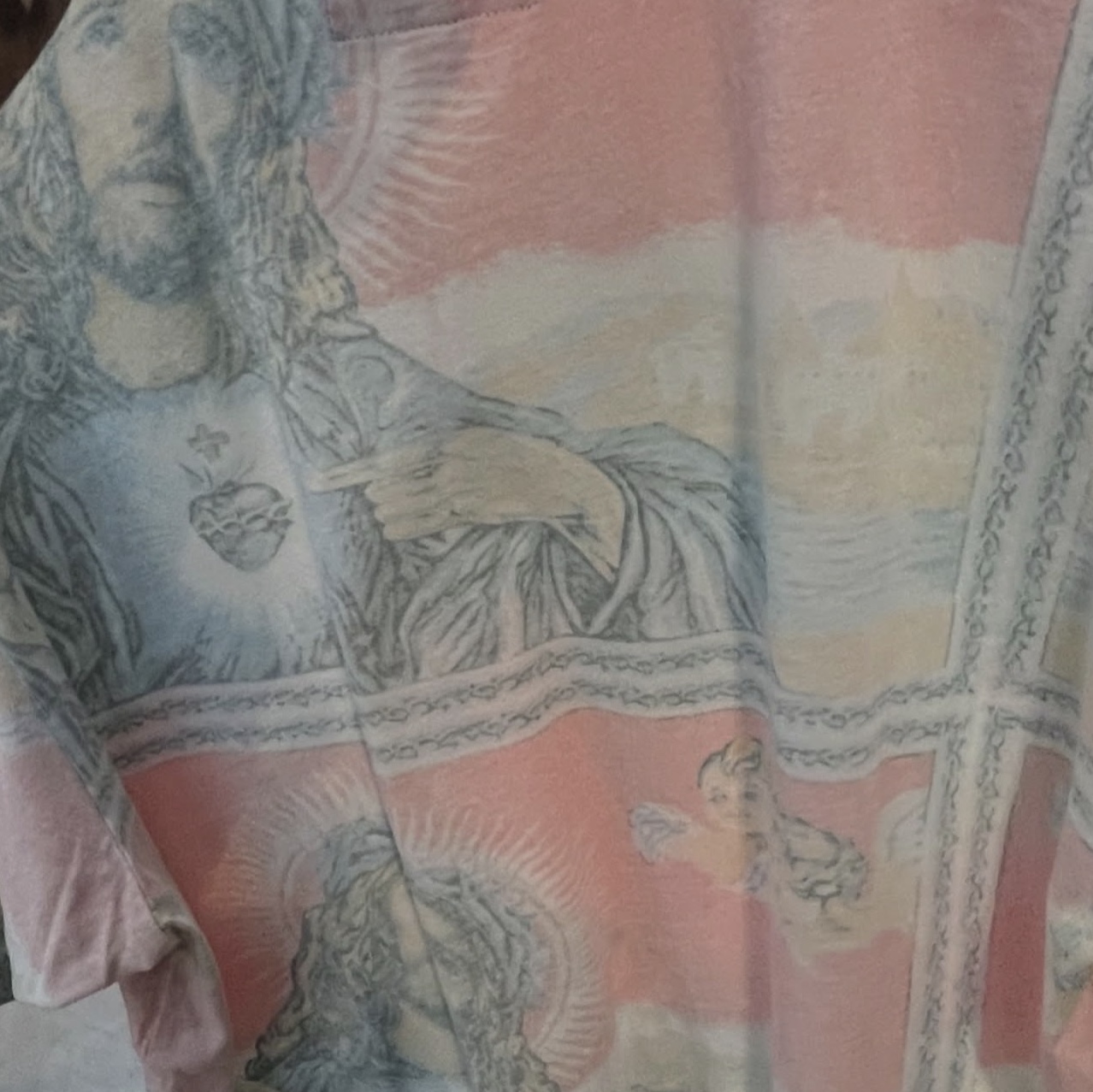 Supreme Jesus T-Shirt Multicolor - 25FW 착용 스타일 - 2