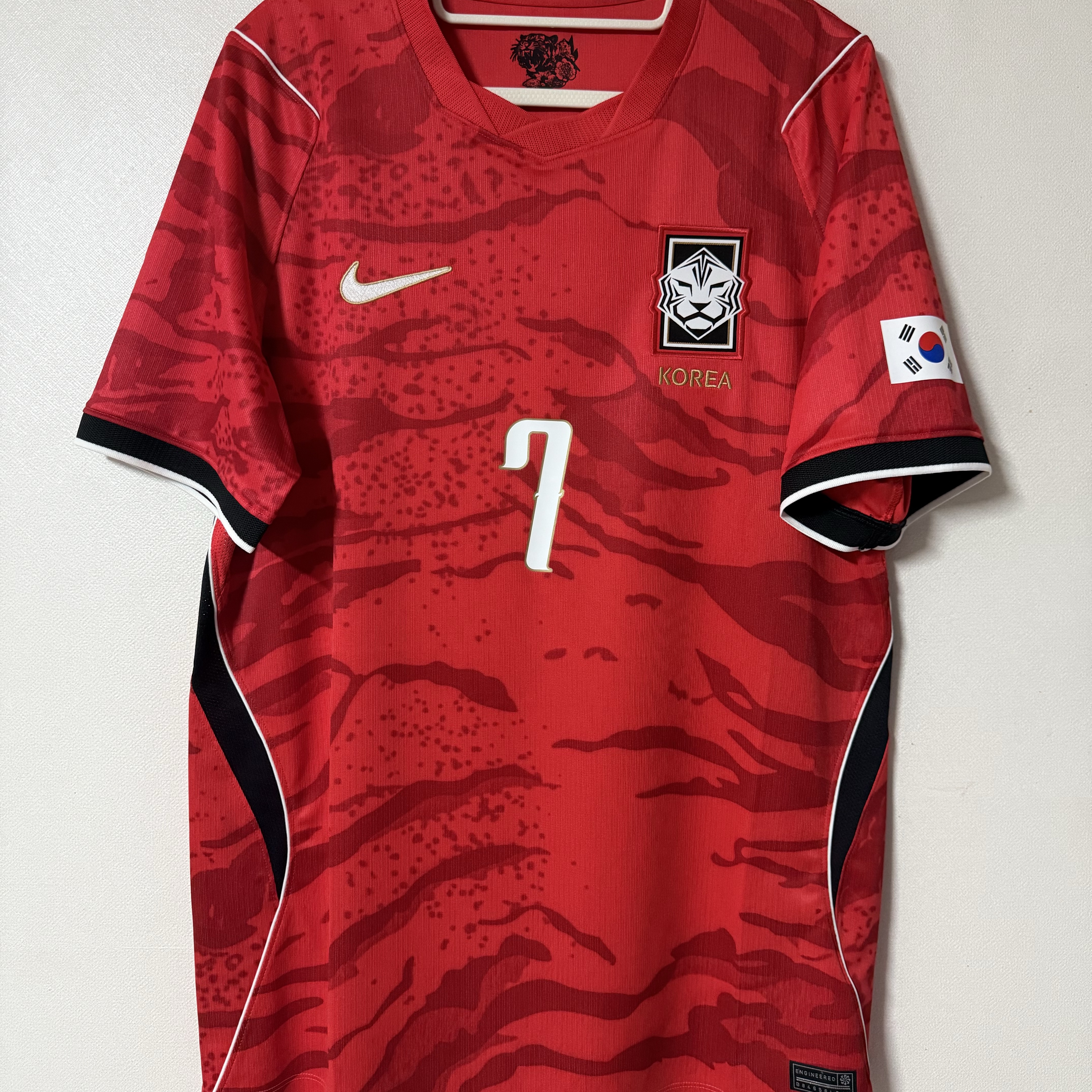 Nike Korea 2026 Stadium Home Dri-Fit Soccer Replica Jersey Global Red Black (Non Marking Ver.) 착용 스타일 - 2
