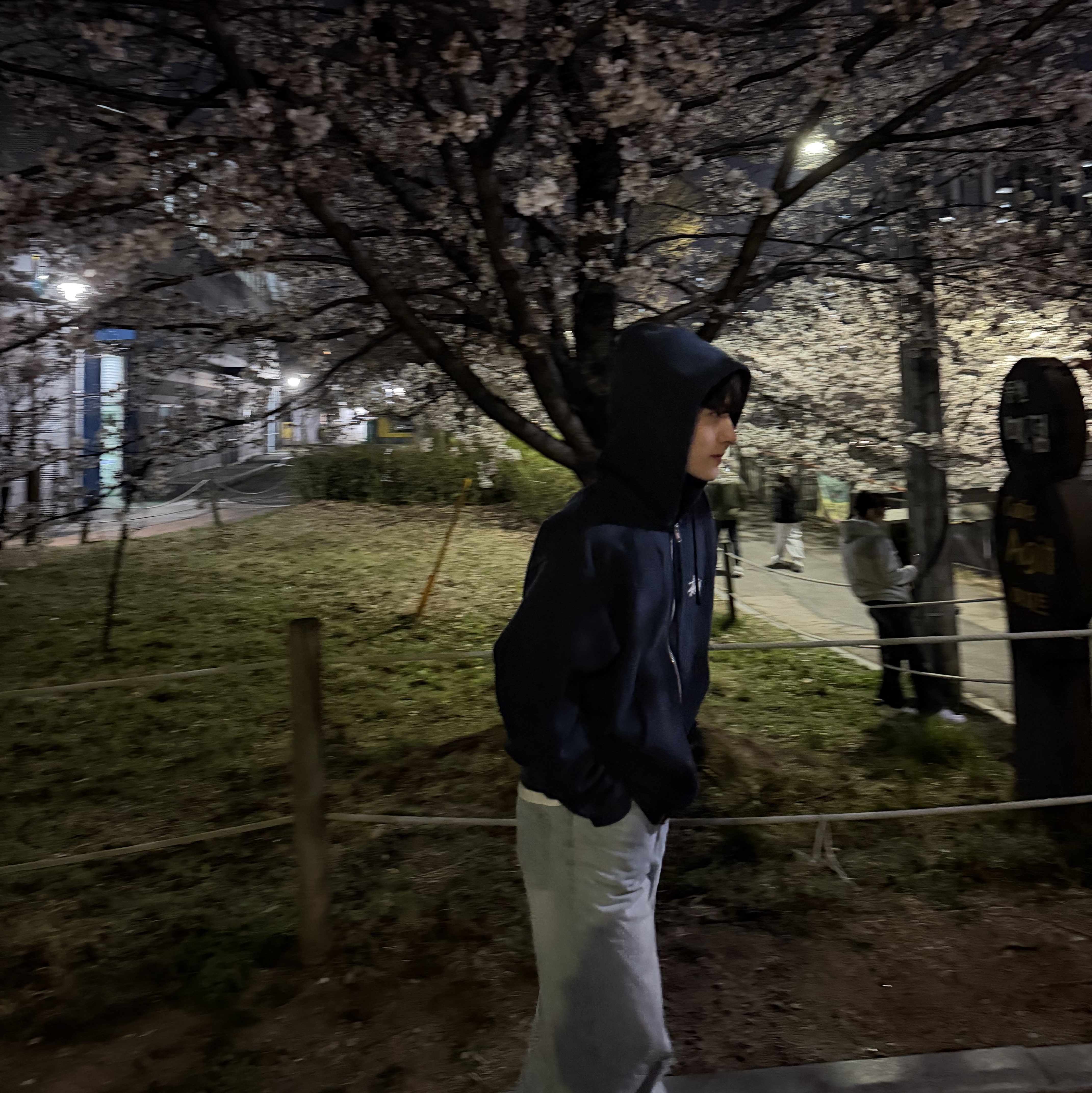 Stussy Basic Stussy Zip Hoodie Navy 2024, 2025 착용 스타일 - 3