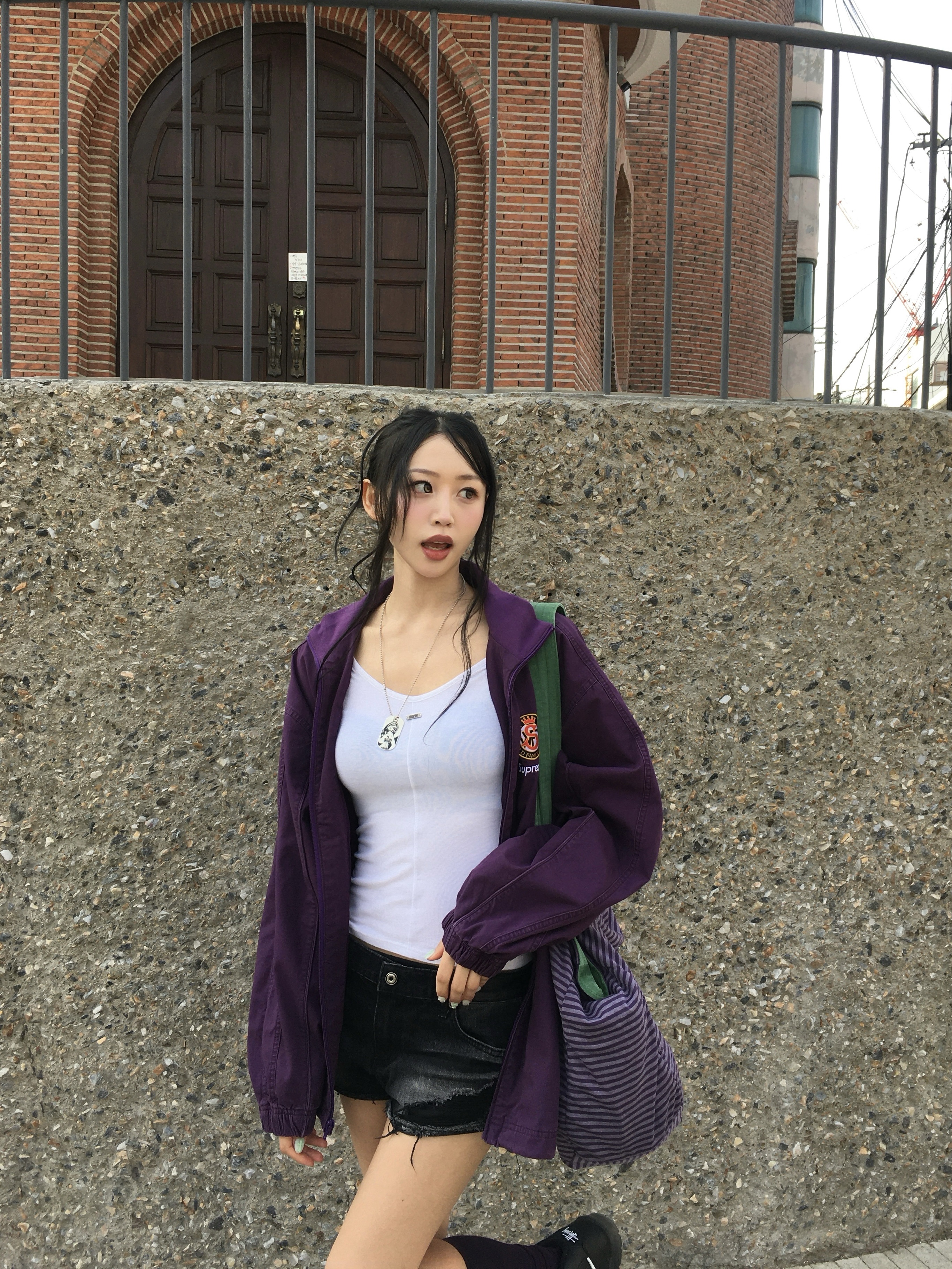 Supreme x Umbro Cotton Ripstop Track Jacket Plum - 26SS, Nike x Stussy Air Baltoro Black and White 착용 스타일 - 9