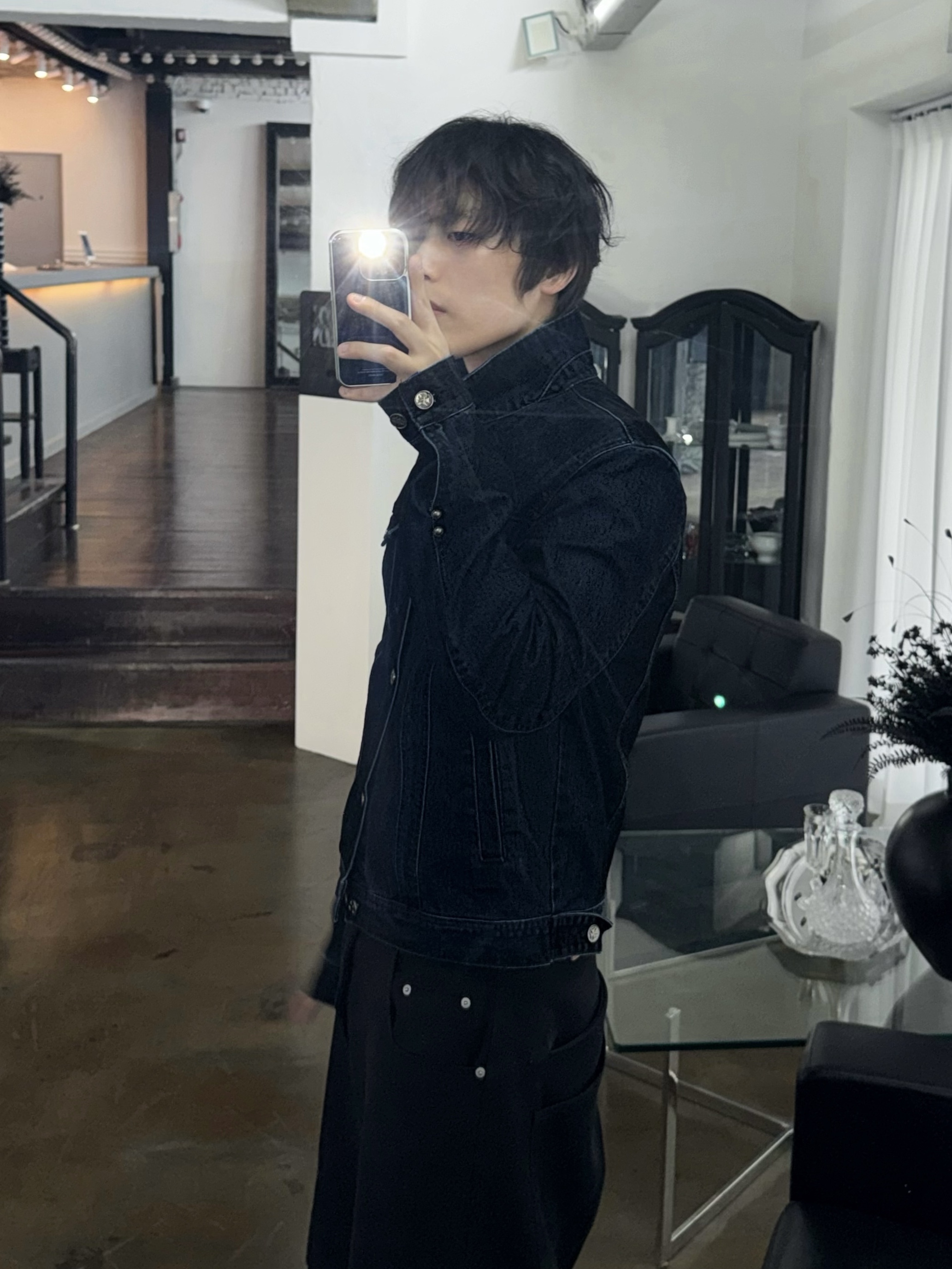 Kamien Titan Baggy Pants Black 착용 스타일 - 2