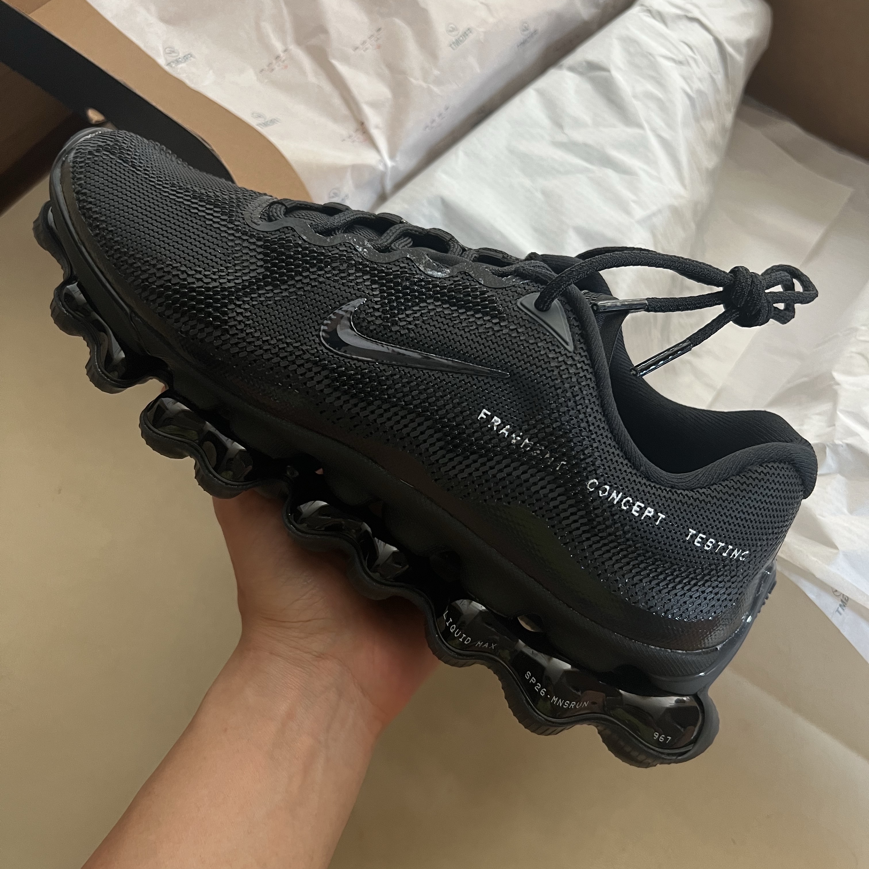 Nike x Fragment Air Liquid Max Black Anthracite 착용 스타일