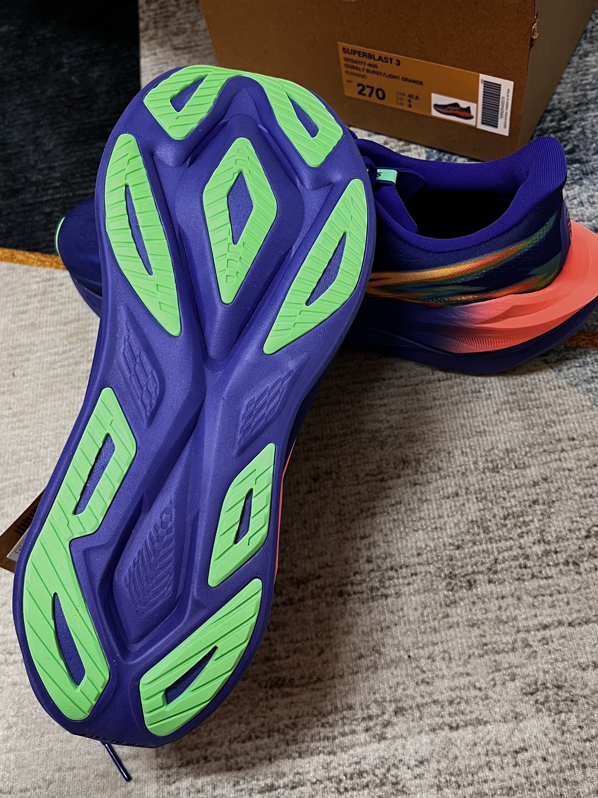 Asics Superblast 3 Cobalt Burst Light Orange 착용 스타일 - 2