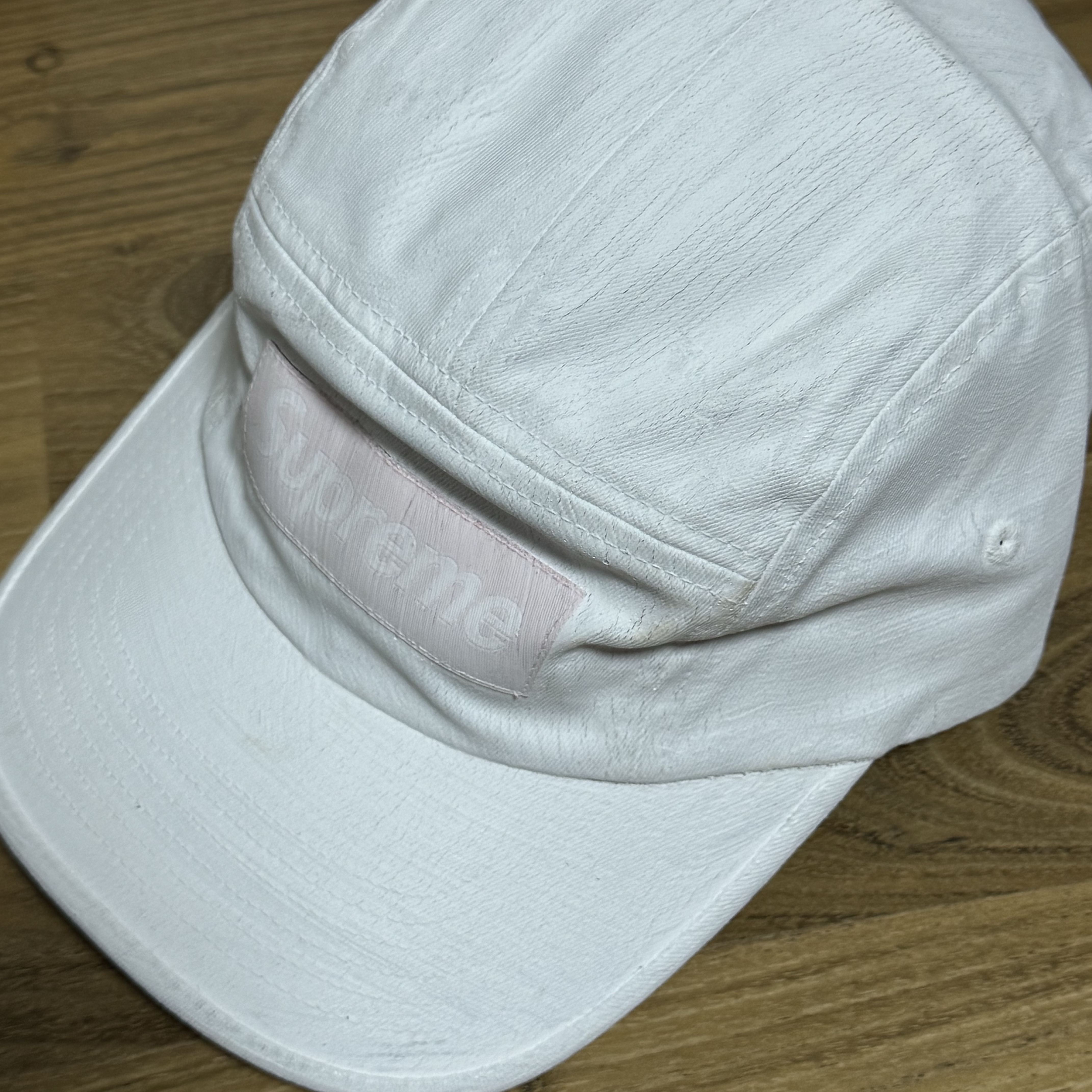 Supreme x MM6 Maison Margiela Painted Camp Cap White - 24SS 착용 스타일