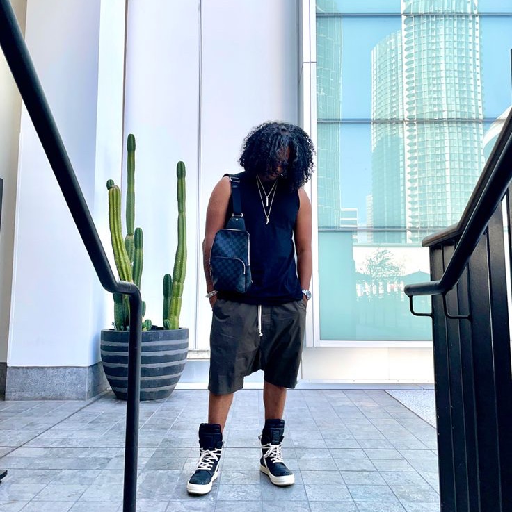 Rick Owens Temple Geobasket Sneakers Black Milk 착용 스타일