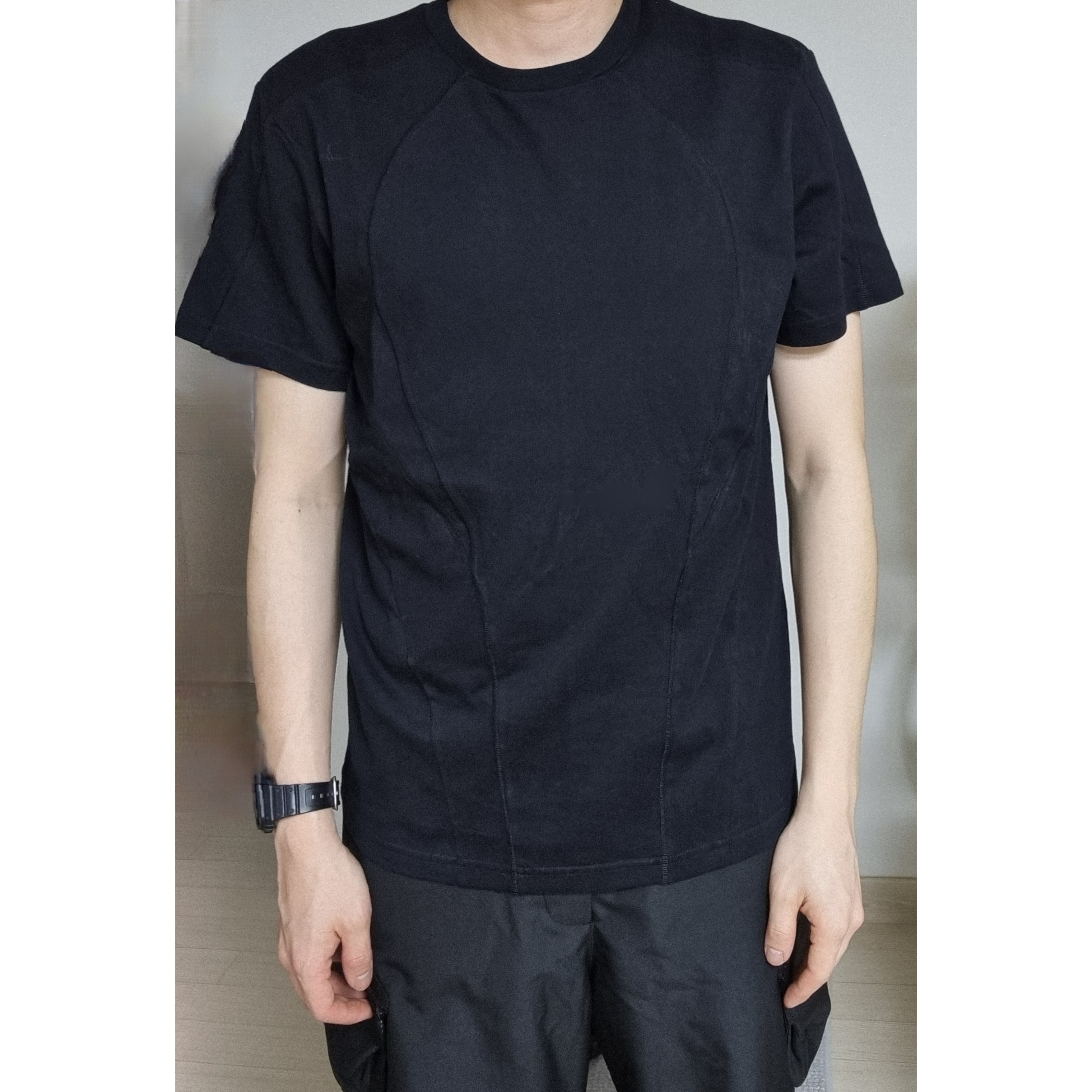 On Running x Post Archive Faction (Paf) Cloudmonster 2 Black Magnet, Sansan Gear Utility Cargo Pants Black 착용 스타일 - 3