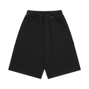 SLOW RECORD HOUSE Carpenter Bermuda Wide Sweatpants Black