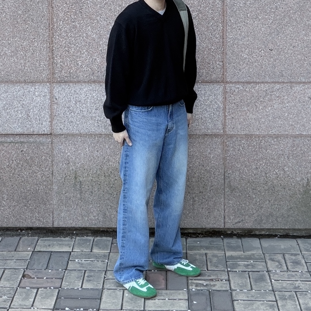 PERENN Washed Cotton Shoulder Bag Sage, Mistake project Nick Green 착용 스타일 - 2