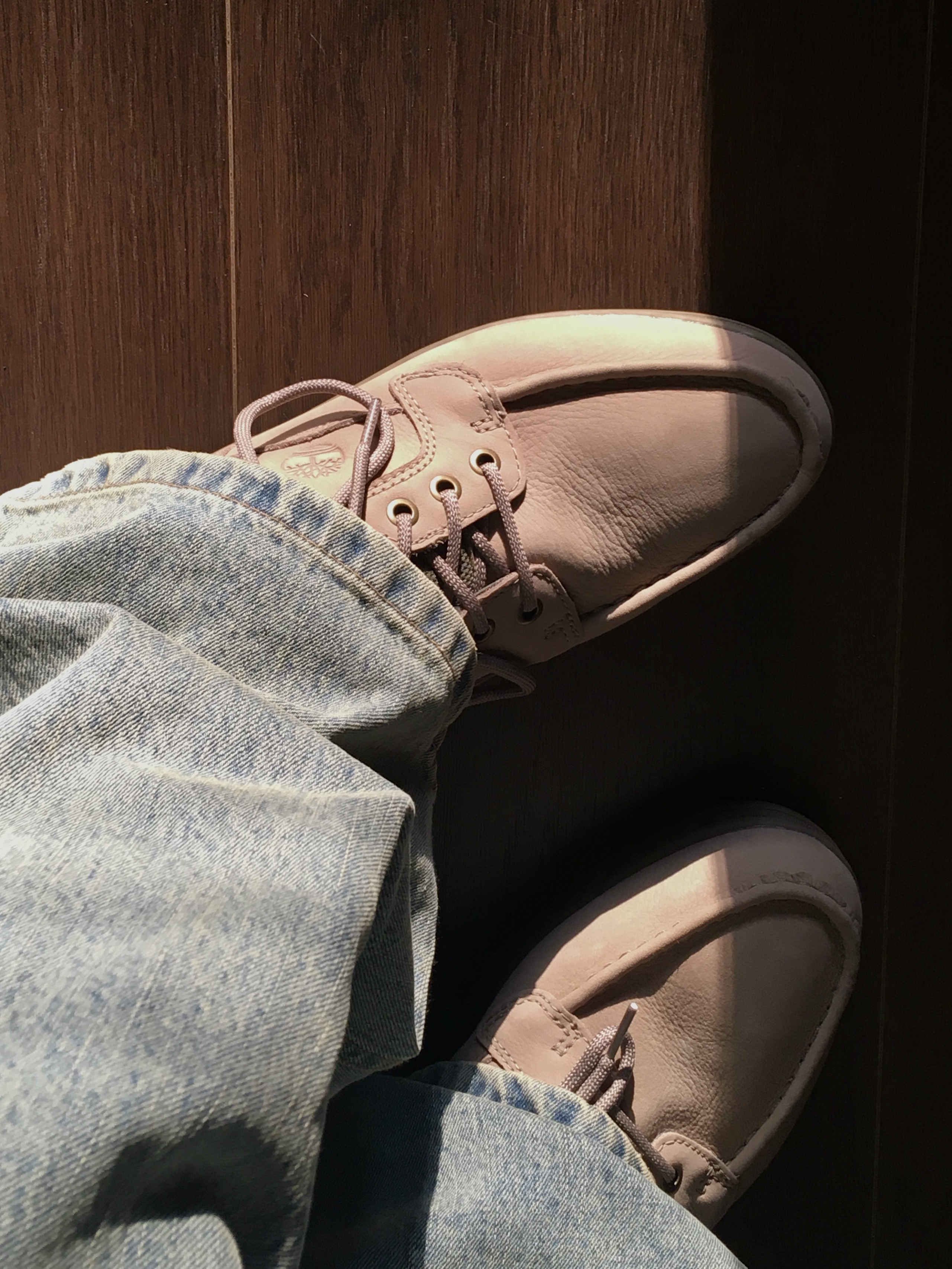 Timberland Heritage Gore-Tex Moc Toe Mid Boots Taupe Nubuck - Wide 착용 스타일 - 1
