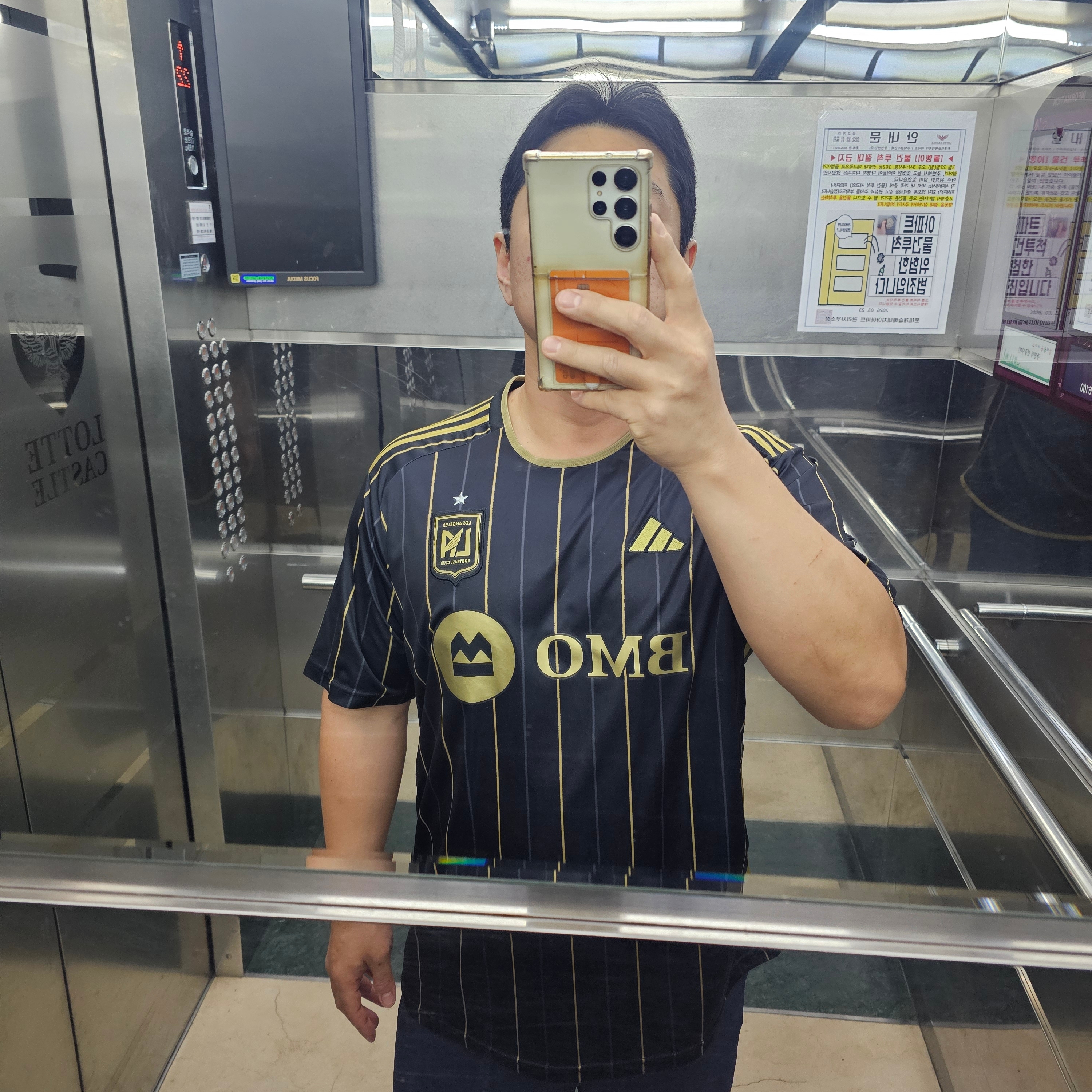 Adidas LAFC 2024/25 Home Authentic Jersey Black - US Sizing (Non Marking Ver.) 착용 스타일