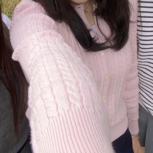 [30% 적립] Polo Ralph Lauren Children Mini Cable Cotton Cardigan Pink 착용 스타일 - 3