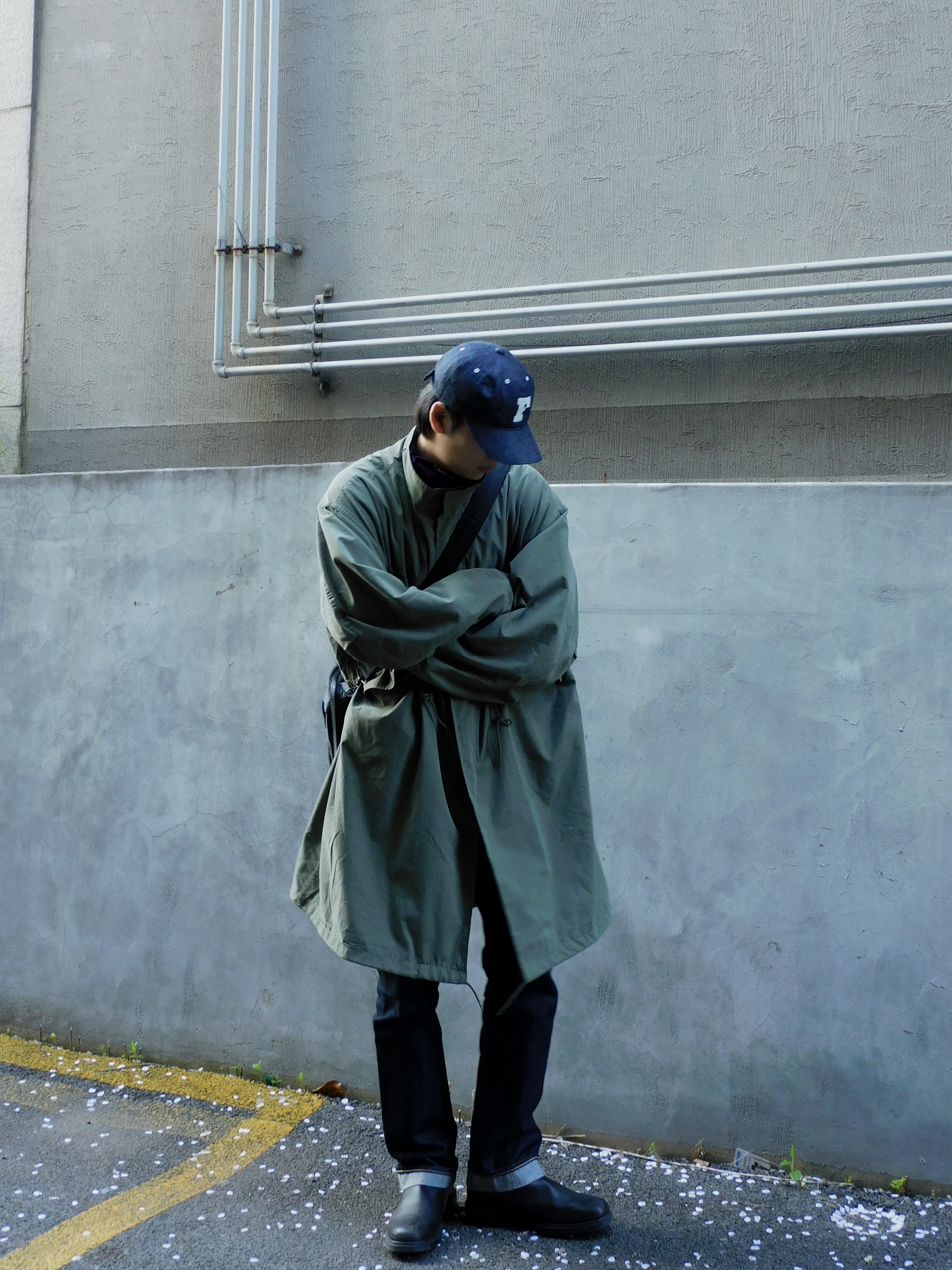 Fullcount 6 Panel Denim Baseball Cap F Patch Indigo Blue, BLUNDSTONE Dress 062 Chelsea Boots Stout Brown 착용 스타일 - 1