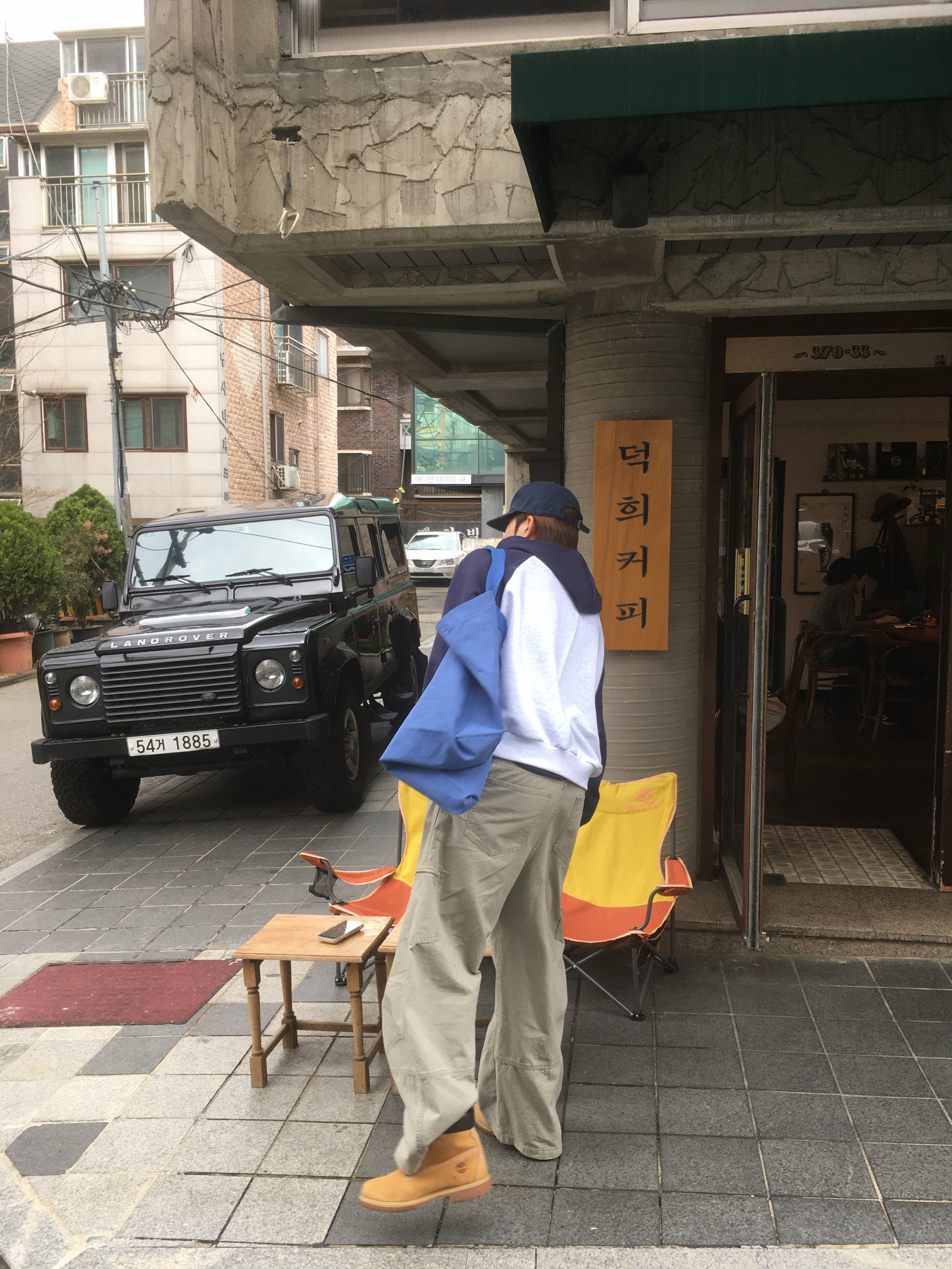 Millo Archive French Dyeing Tote Bag Pastel Blue, Timberland Premium 6 inch Waterproof Boot Wheat Nubuck - Wide 착용 스타일 - 4