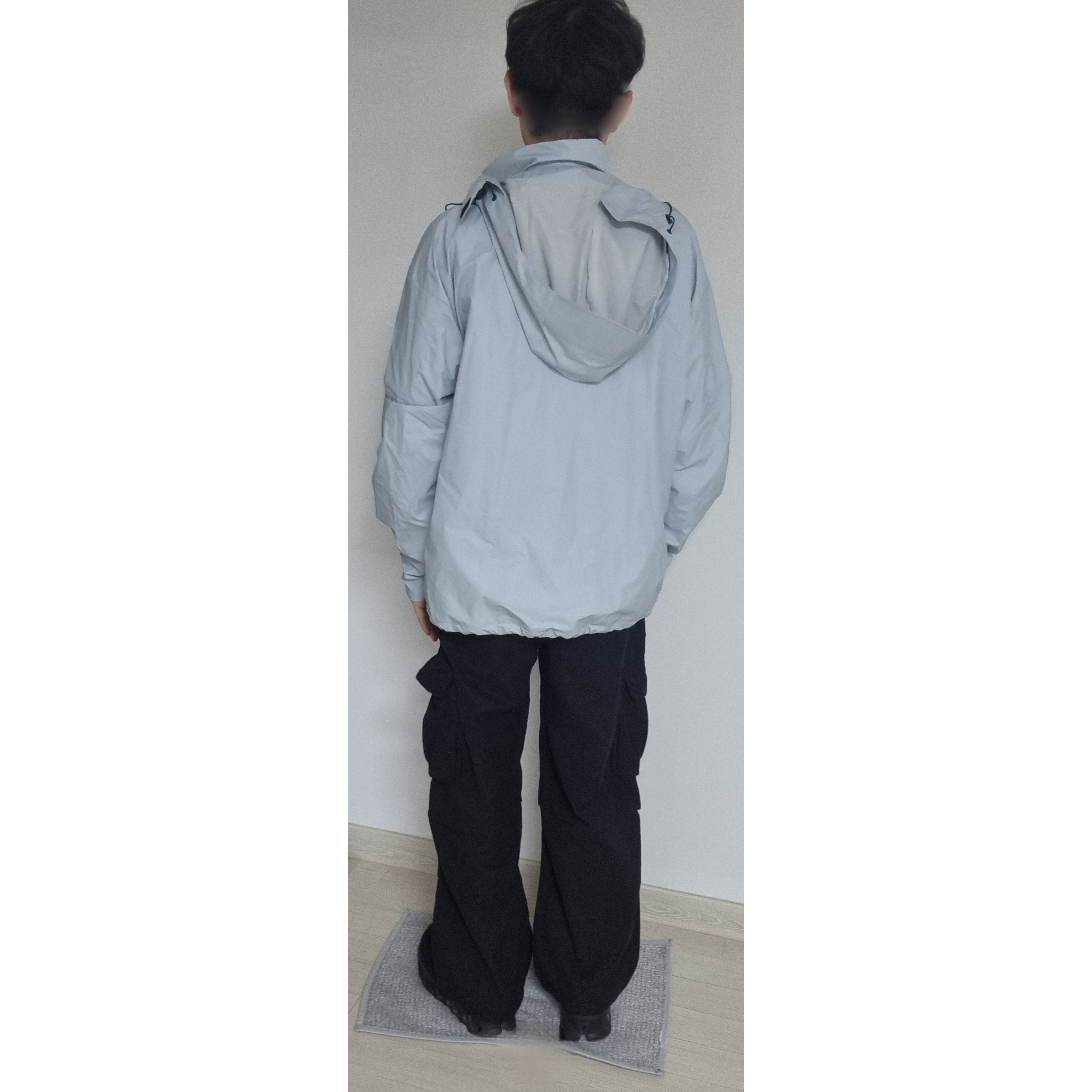 On Running x Post Archive Faction (Paf) Cloudmonster 2 Black Magnet, Polyteru Belted Cargo Pants 1.2v Black 착용 스타일 - 4