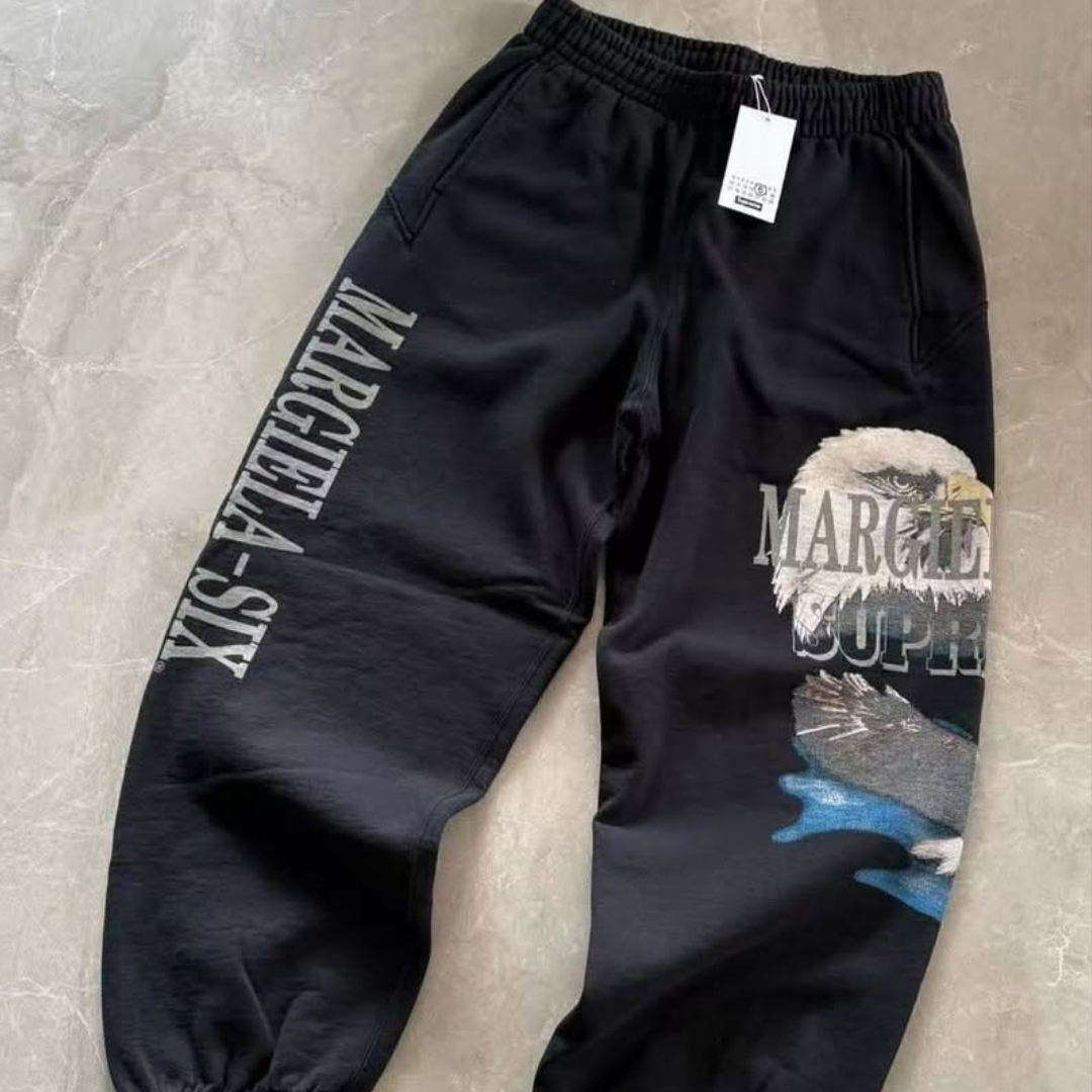 Supreme x MM6 Maison Margiela Eagle Sweatpant Black - 26SS 착용 스타일 - 1