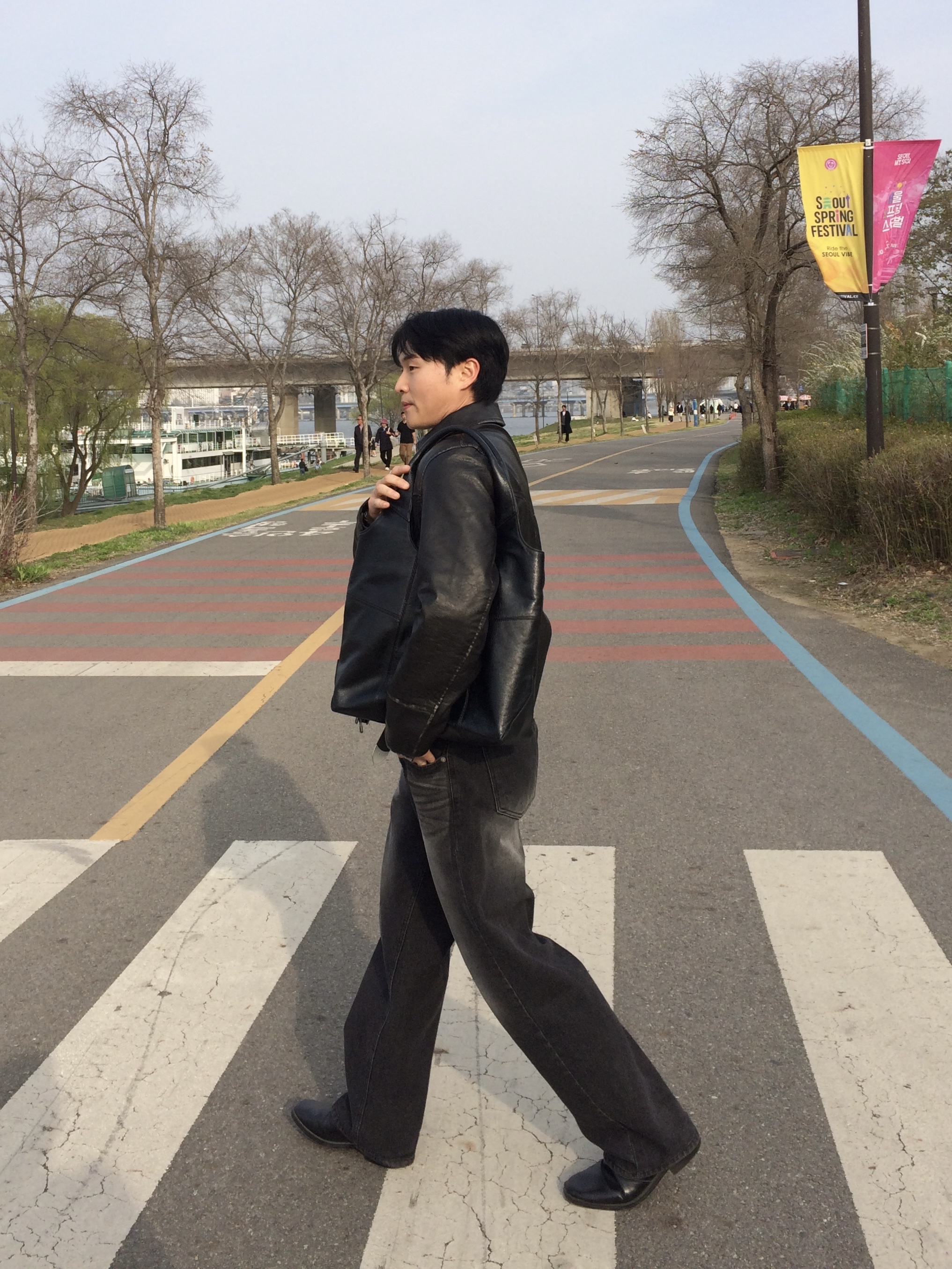 Romantic Move Selection Square Toe Chelsea Boots Black, Puma H-street OG Black Silver 착용 스타일 - 1