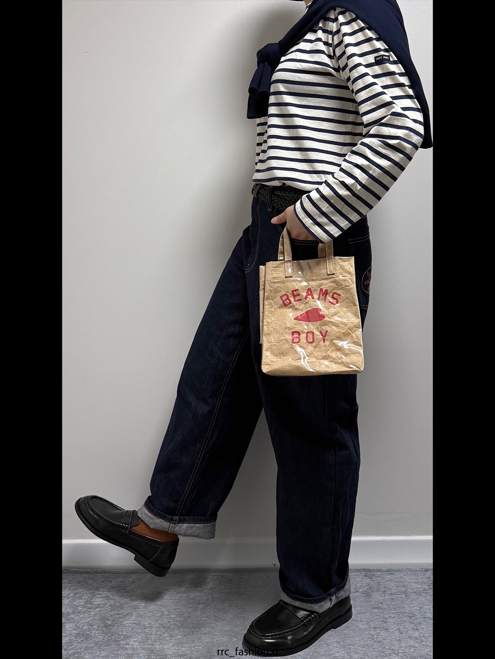 LOSTGARDEN UNIFORM Wide Loafer Vintage Brown 착용 스타일 - 2