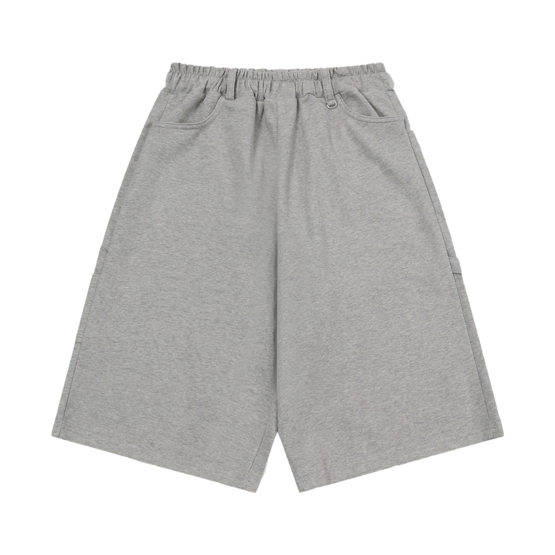 슬로우 레코드 하우스 카펜터 버뮤다 와이드 스웻팬츠 그레이(SLOW RECORD HOUSE Carpenter Bermuda Wide Sweatpants Gray)
