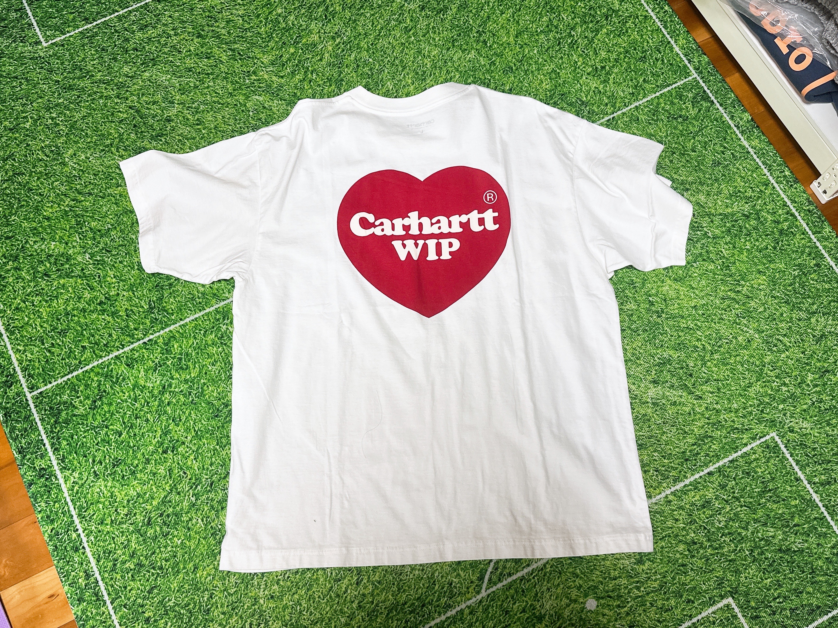Carhartt WIP S/S Double Heart T-Shirt White 착용 스타일