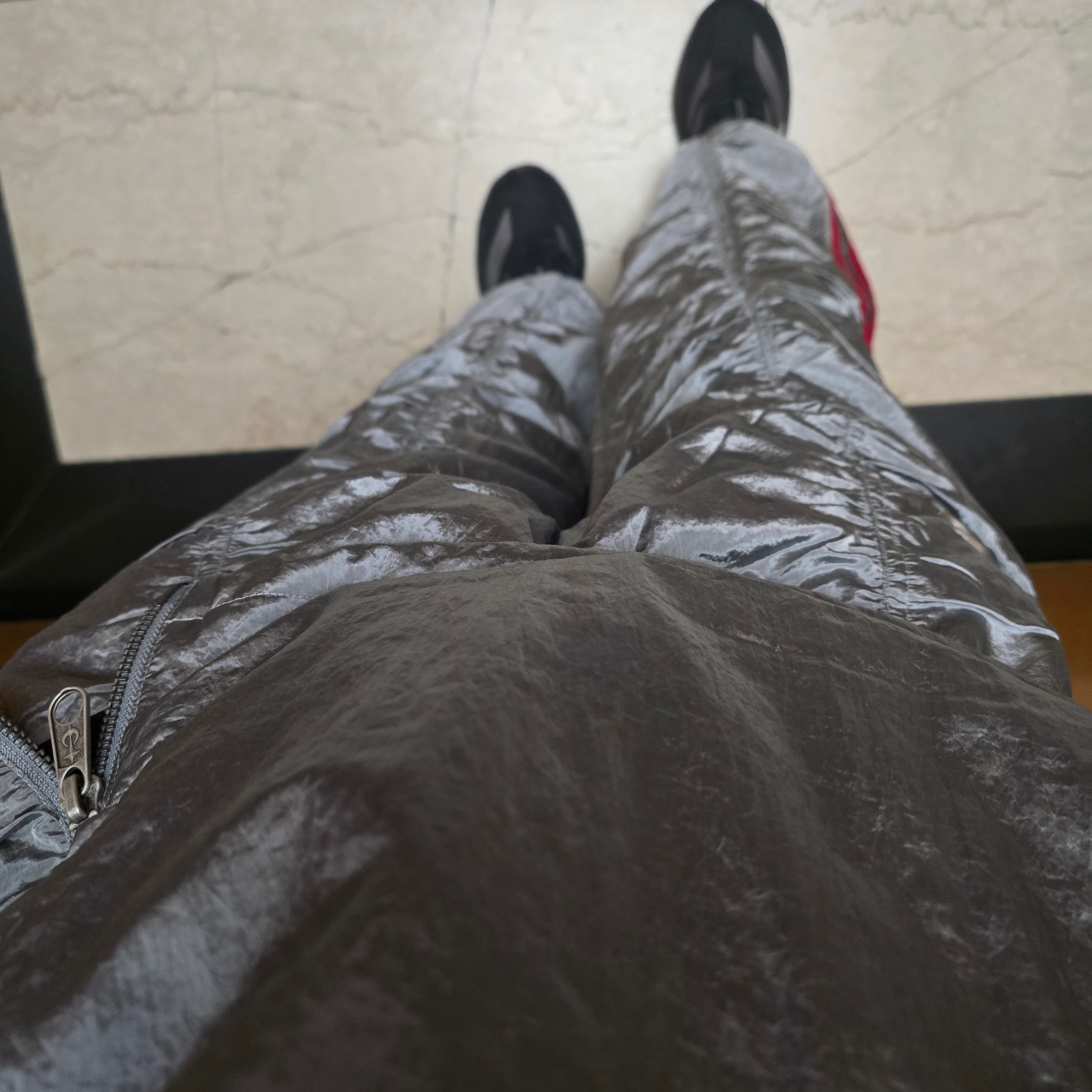 Adidas x Thug Club Woven Trackpants Light Onix Silver Metallic - KR Sizing 착용 스타일