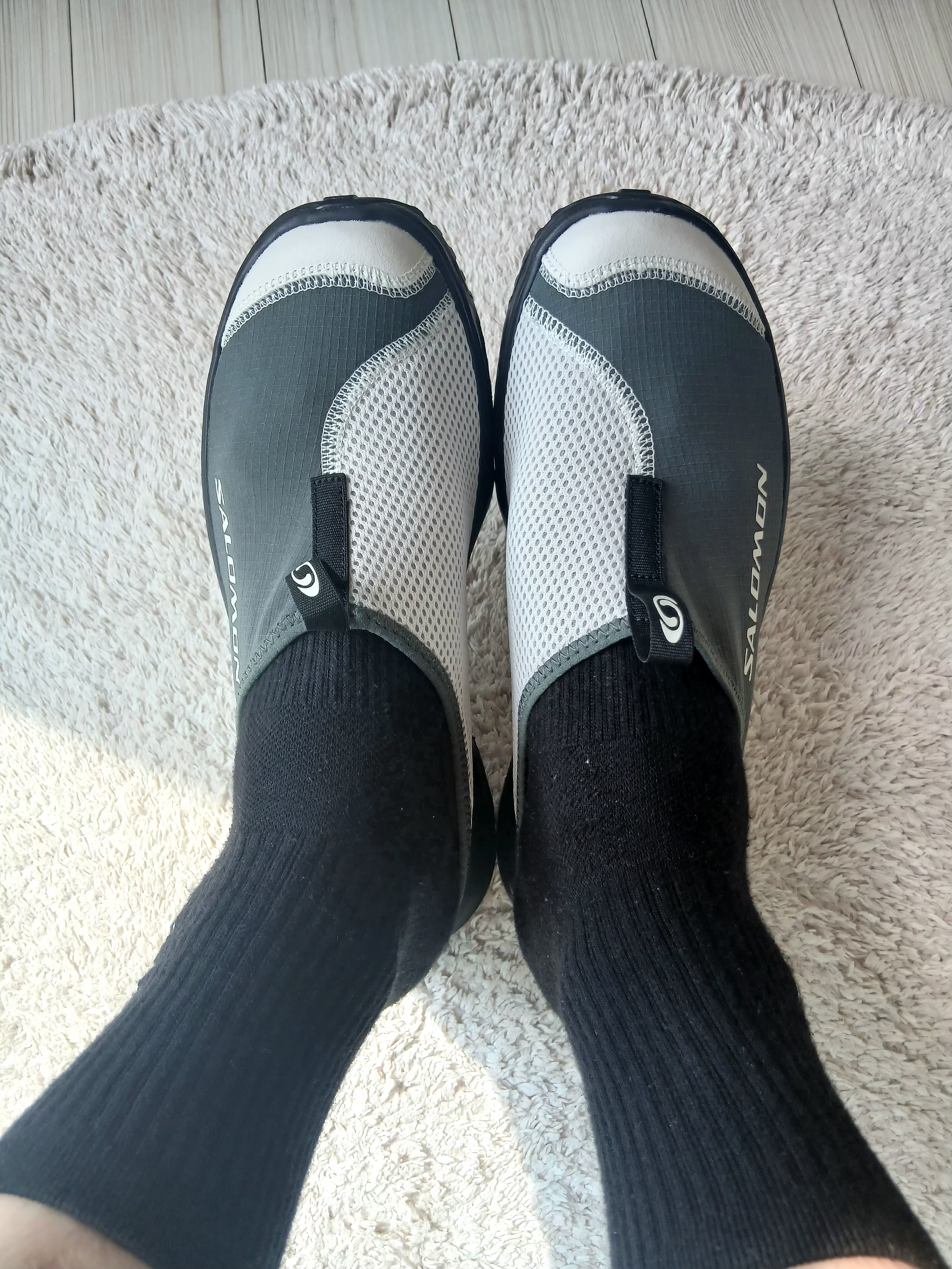 Salomon RX Slide 3.0 Urban Chic Lunar Rock 착용 스타일 - 3