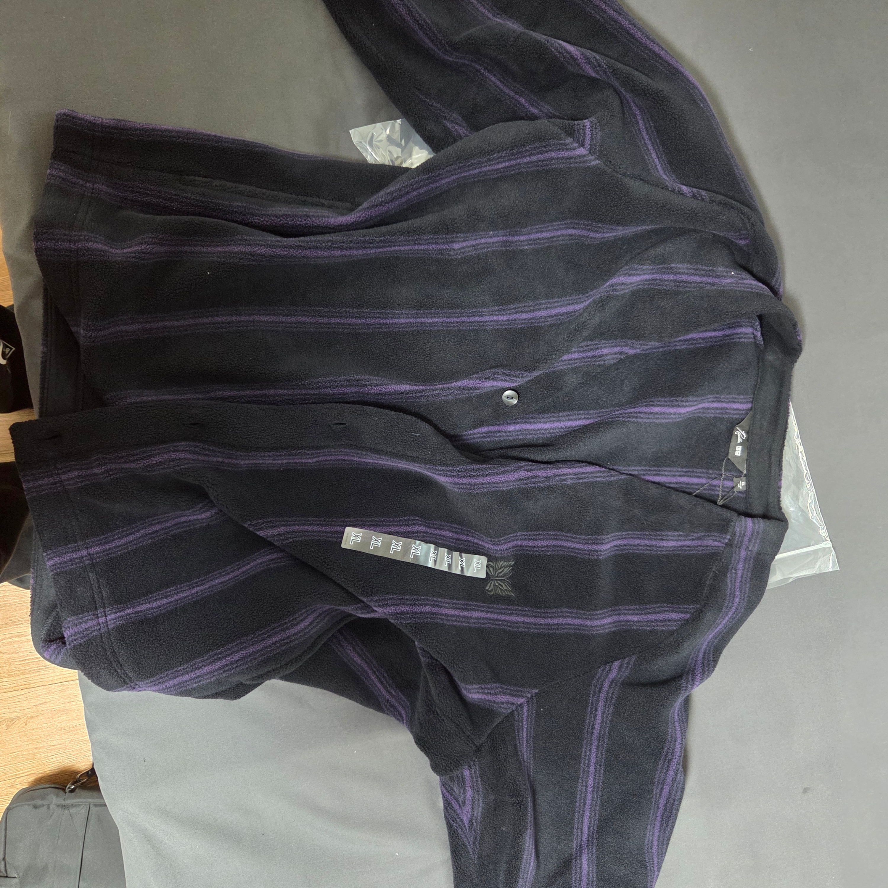 Uniqlo x Needles Fleece Oversized Cardigan Black - KR 착용 스타일
