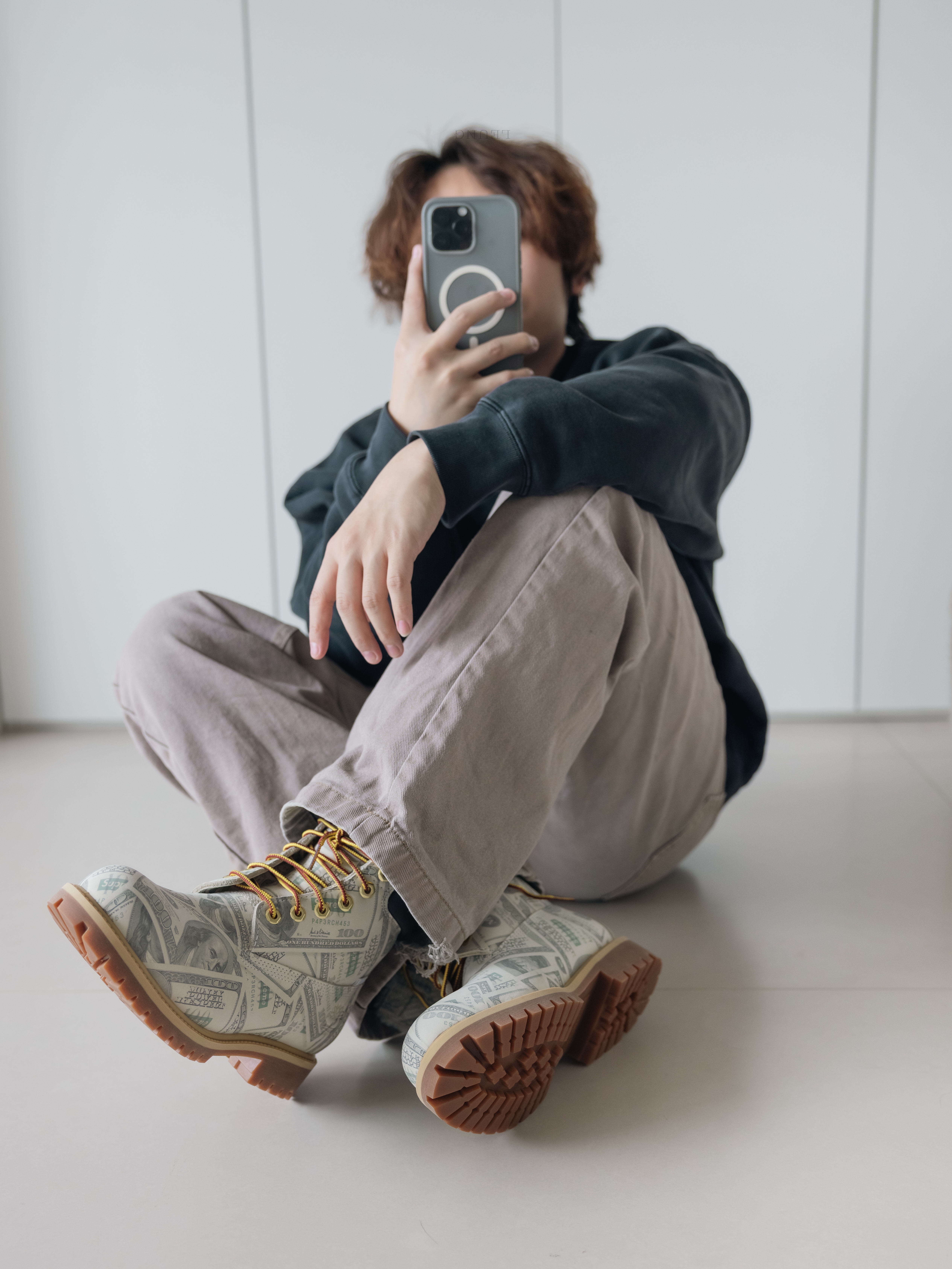 Timberland x Supreme x MM6 Maison Margiela Money 6 Inch Premium Waterproof Boot Multicolor - 26SS - Medium 착용 스타일 - 4