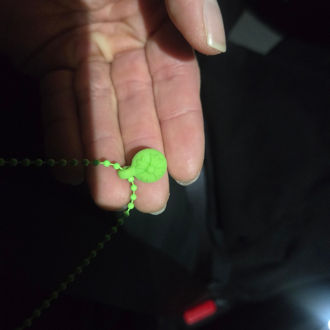 Chrome Hearts Silichrome Crossball Pendant Green 착용 스타일 - 1