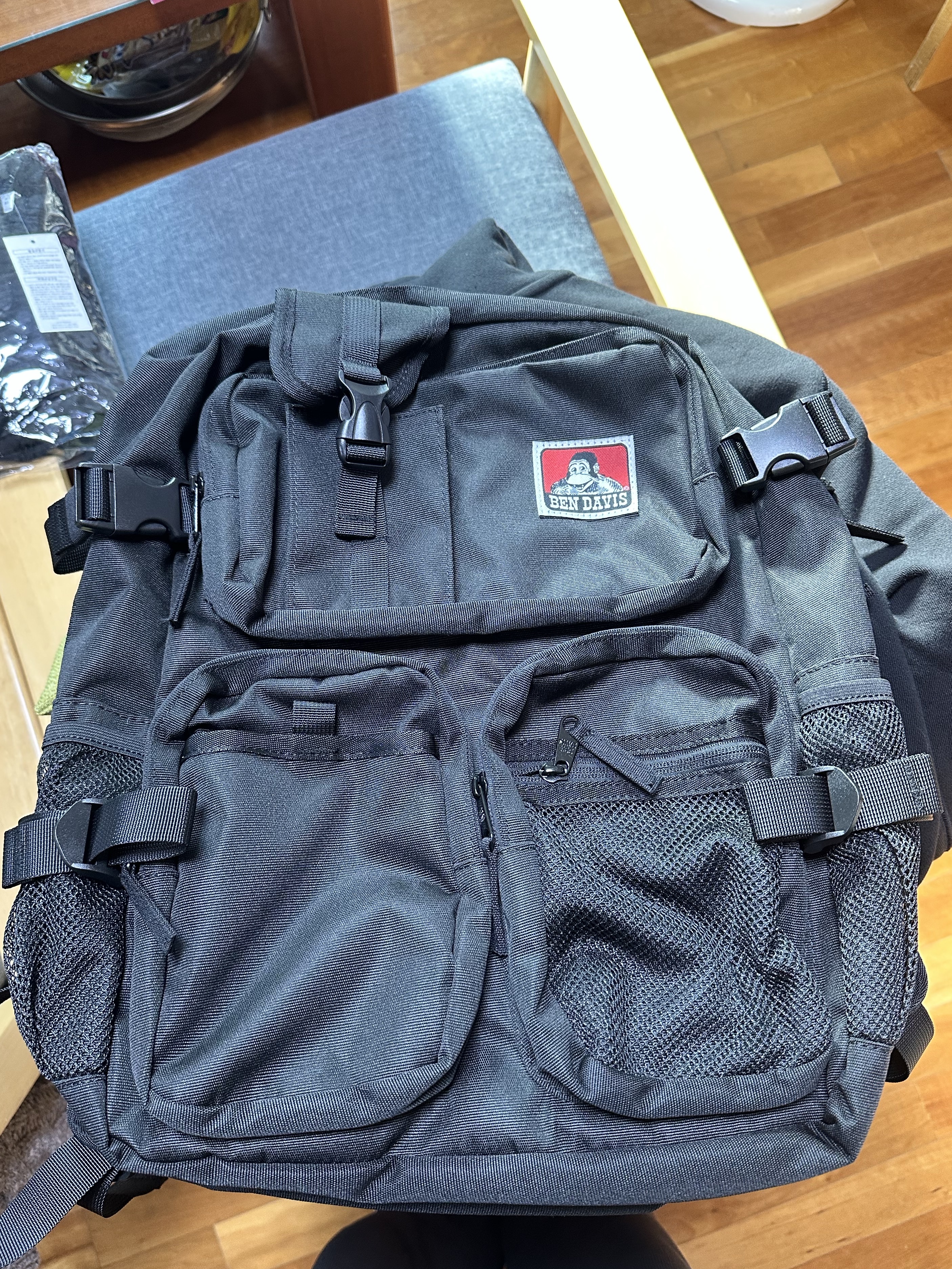 Ben Davis Original Multi Pocket Backpack 30L Black 착용 스타일