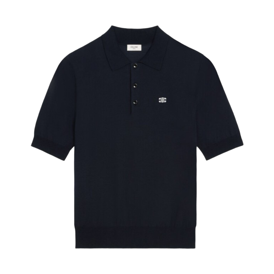 셀린느 트리옹프 파인 코튼 폴로 티셔츠 네이비(Celine Triomphe Fine Cotton Polo T-Shirt Navy) - 1