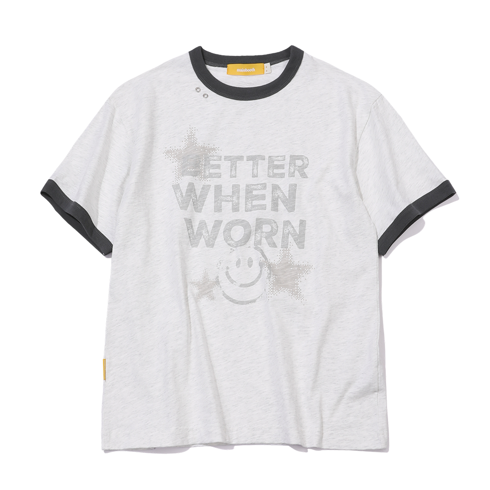 메인부스 베러 스마일 티셔츠 1% 멜란지(MAINBOOTH Better Smile T-shirt 1% Melange)