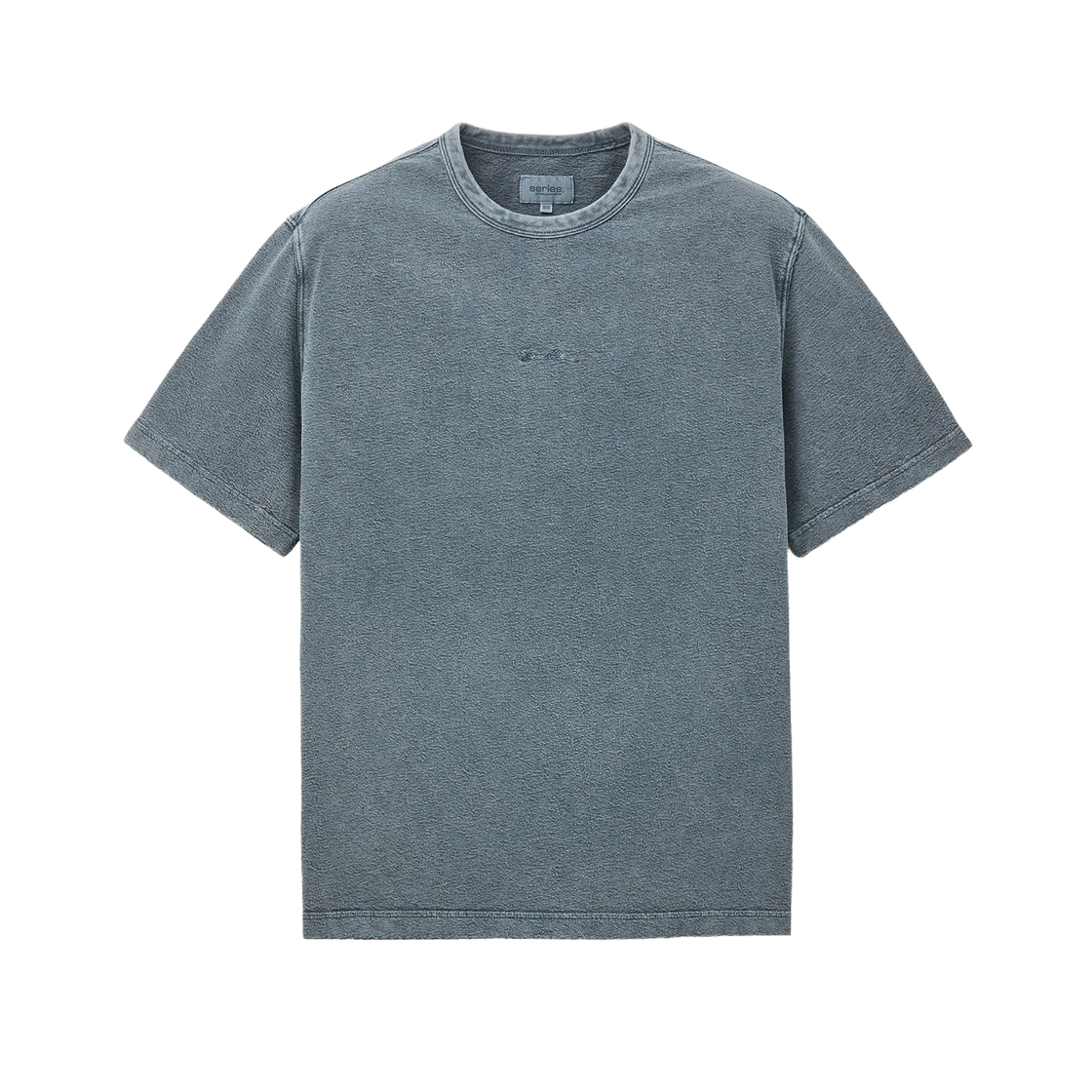 SATAM26501BUX SERIES Mineral Washed Short Sleeve T-Shirt Blue
