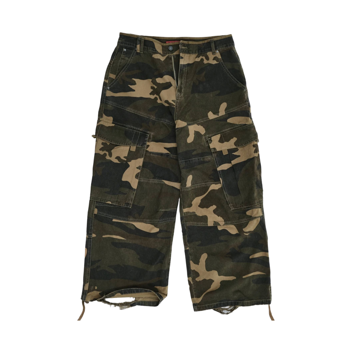 (W) 제이디드 런던 카모 카뎃 카고 팬츠 워시드 카키((W) Jaded London Camo Cadet Cargo Pants Washed Khaki) - 1