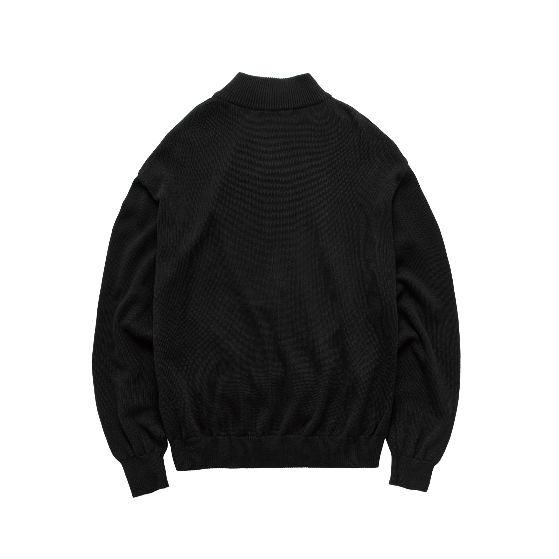 폴리테루 휴먼인덱스 휴먼 루즈드 하프 집 니트 블랙(Polyteru Human Index Human Loosed Half Zip Knit Black) - 2