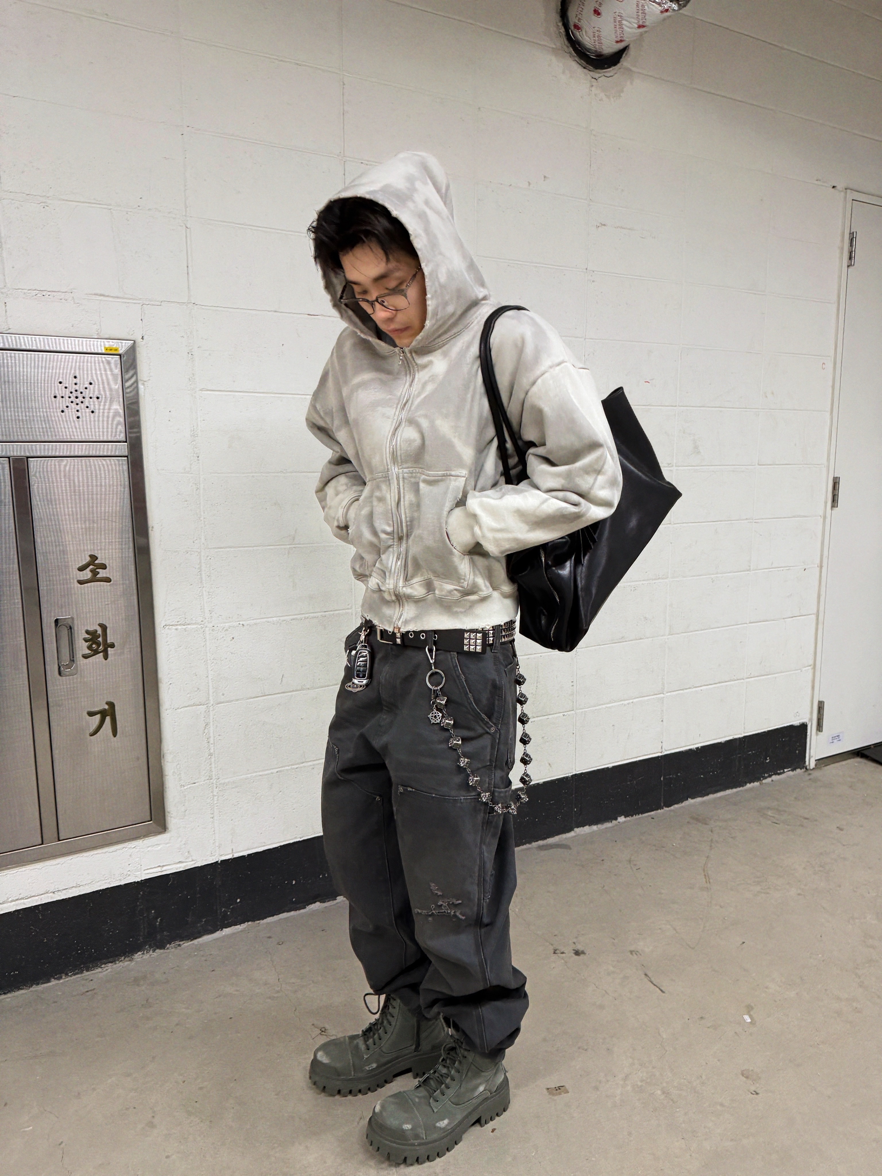 qualisartifexpereo VTG Double Knee Work Pants Graphite 착용 스타일 - 1