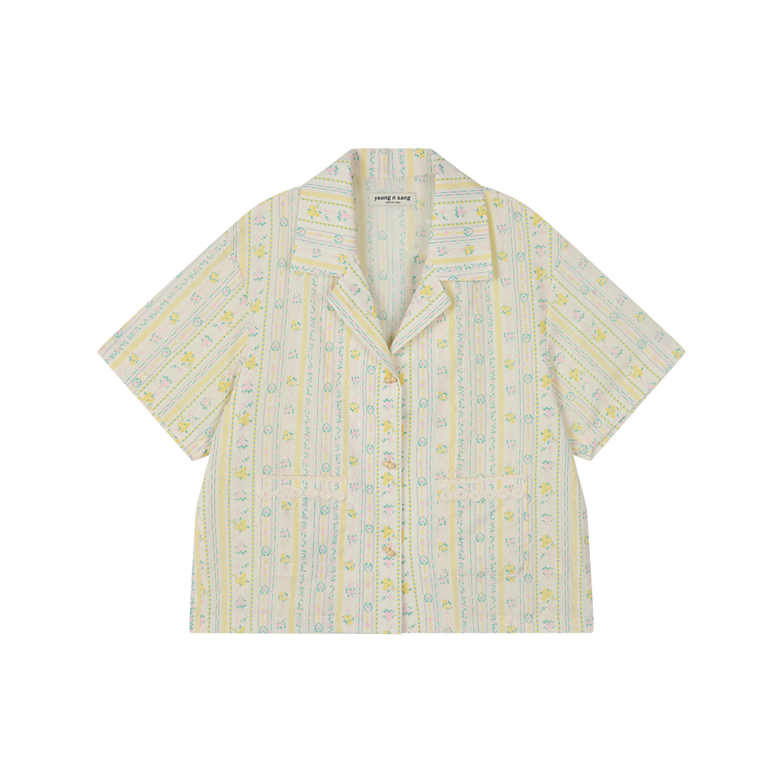 영 앤 생 우먼 옐로우 코드 숏 셔츠 옐로우 - 26SS(Young N Sang Women Yellow Cord Short Shirts Yellow - 26SS)