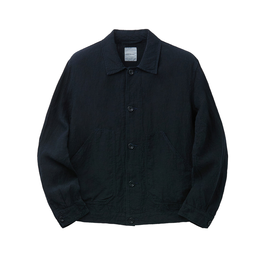 시리즈 사쥬 드 크레 린넨 쇼츠 자켓 네이비(SERIES Sage De Cret Linen Shorts Jacket Navy)