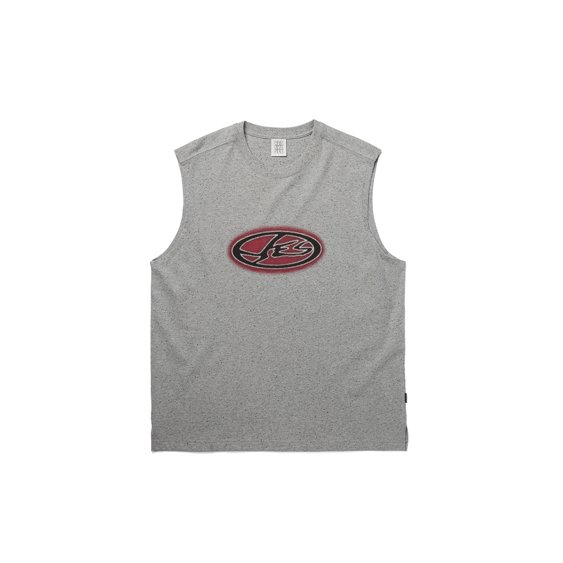 [더블적립] 예스아이씨 예스 오발 로고 슬리브리스 그레이([더블적립] YESEYESEE Y.E.S Oval Logo Sleeveless Grey)