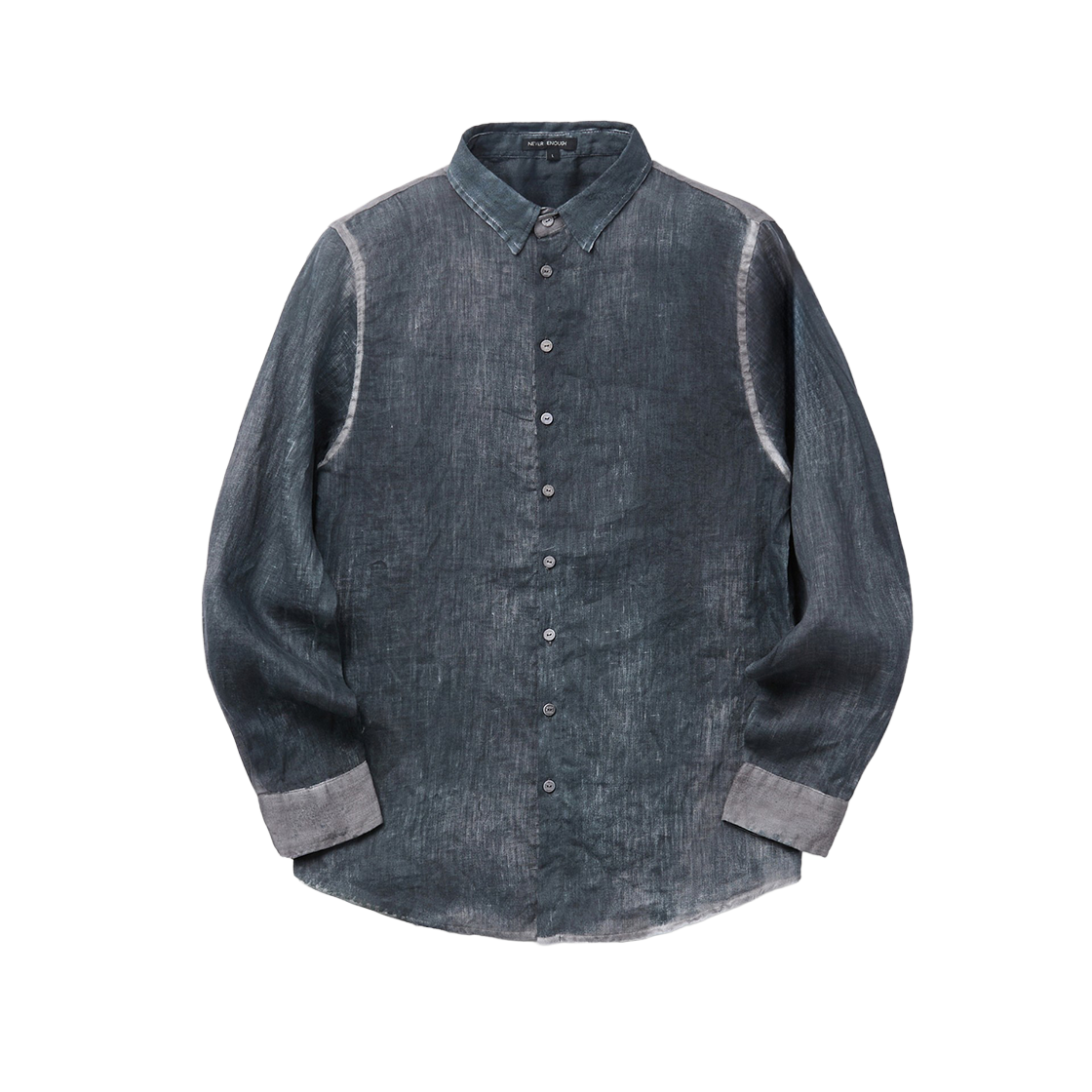 시리즈 네버 이너프 다이드 린넨 셔츠 차콜(SERIES Never Enough Dyed Linen Shirt Charcoal) - 1
