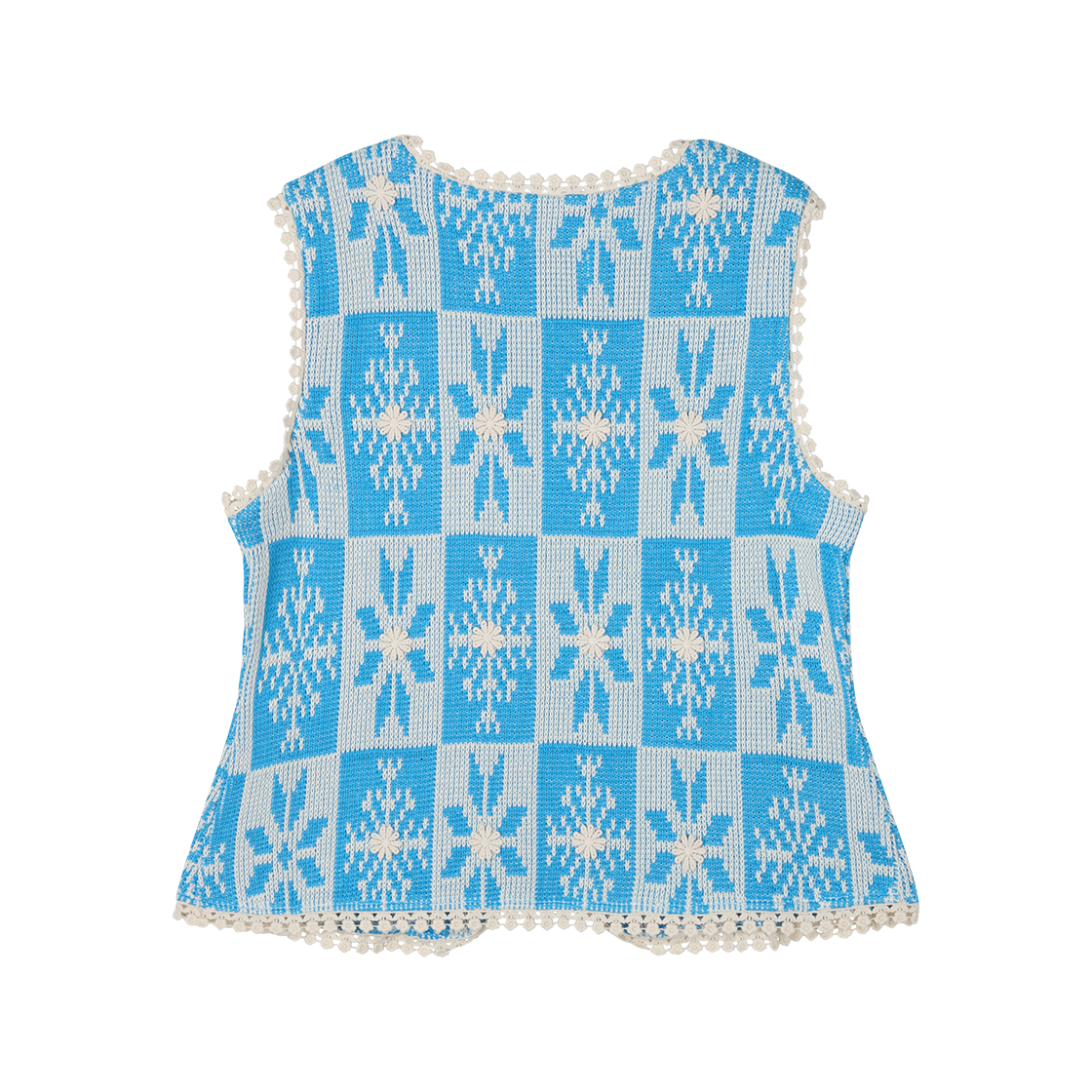 영 앤 생 우먼 스노우플레이크 베스트 블루 - 26SS(Young N Sang Women Snowflake Vest Blue - 26SS) - 2