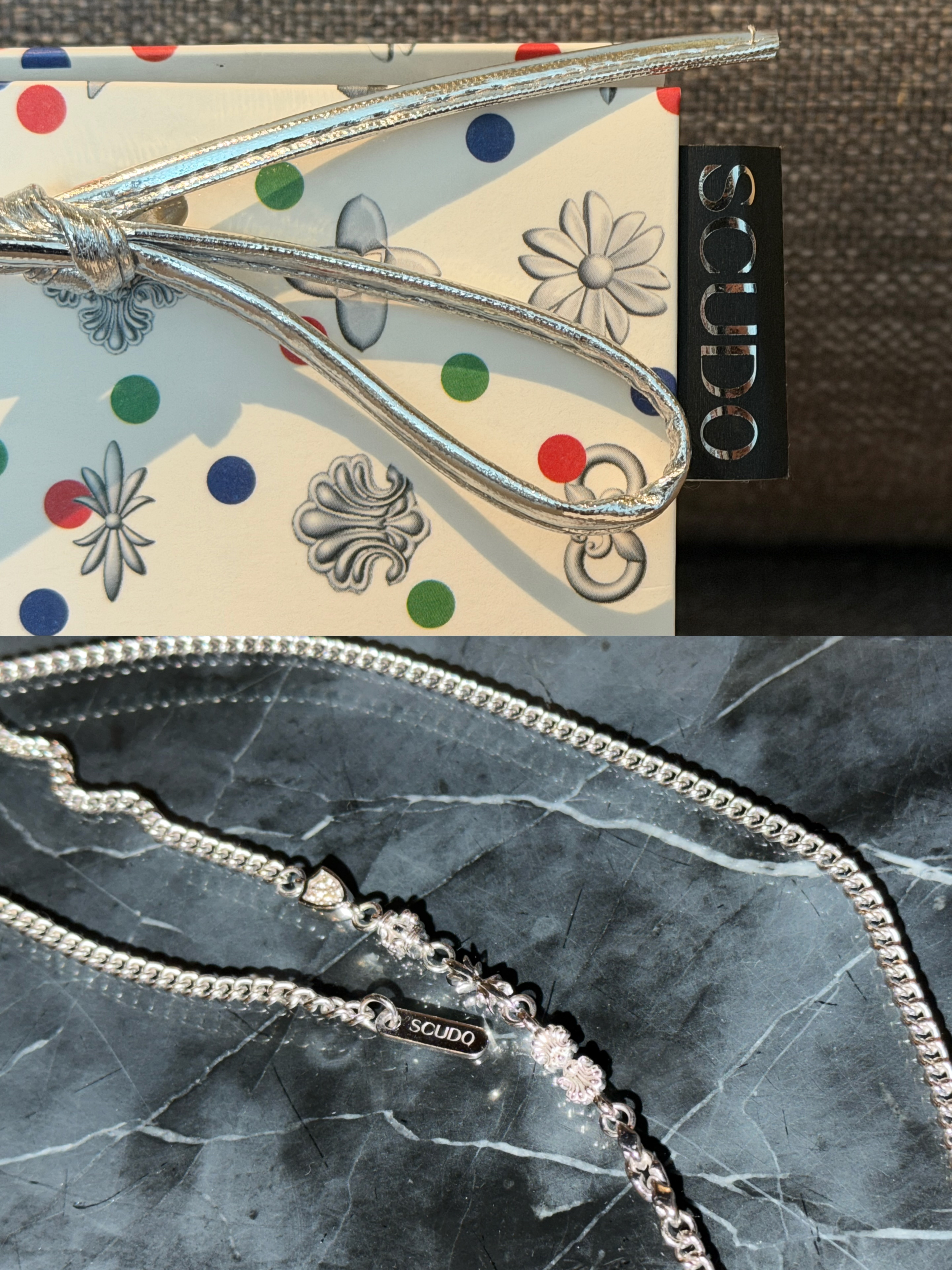 Scudo Emblem Slim Necklace 착용 스타일 - 5