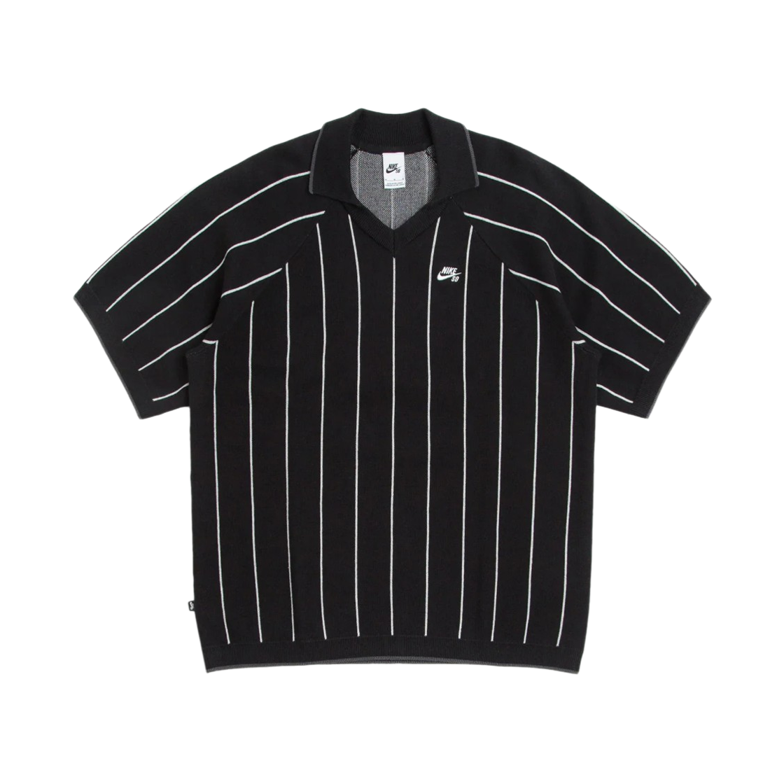 HQ9019-010 Nike SB Short Sleeve Polo Skate Sweater Black Sail - Asia