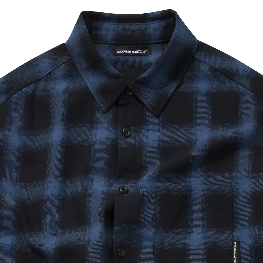 록히드마틴 체크 패턴 셔츠 블루(LOCKHEED MARTIN Check Pattern Shirts Blue) - 3