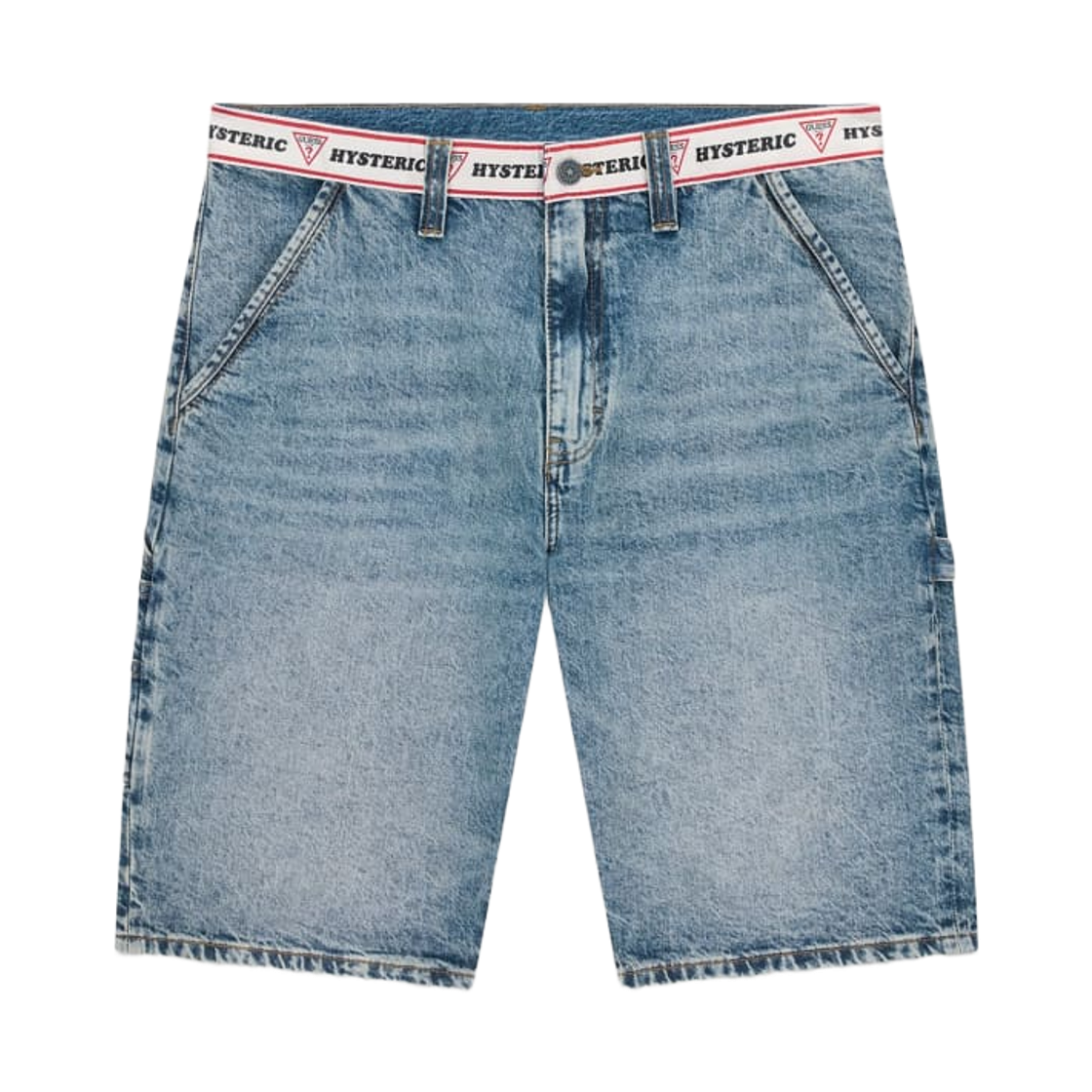게스 진 x 히스테릭 글래머 카펜터 데님 쇼츠 블루(GUESS Jeans x Hysteric Glamour Carpenter Denim Shorts Blue)