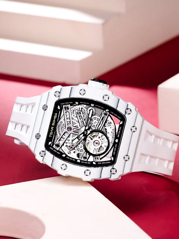 Tsar Bomba Elemental Carbon Fiber Automatic TB8208CF-35 Elite White 착용 스타일 - 5