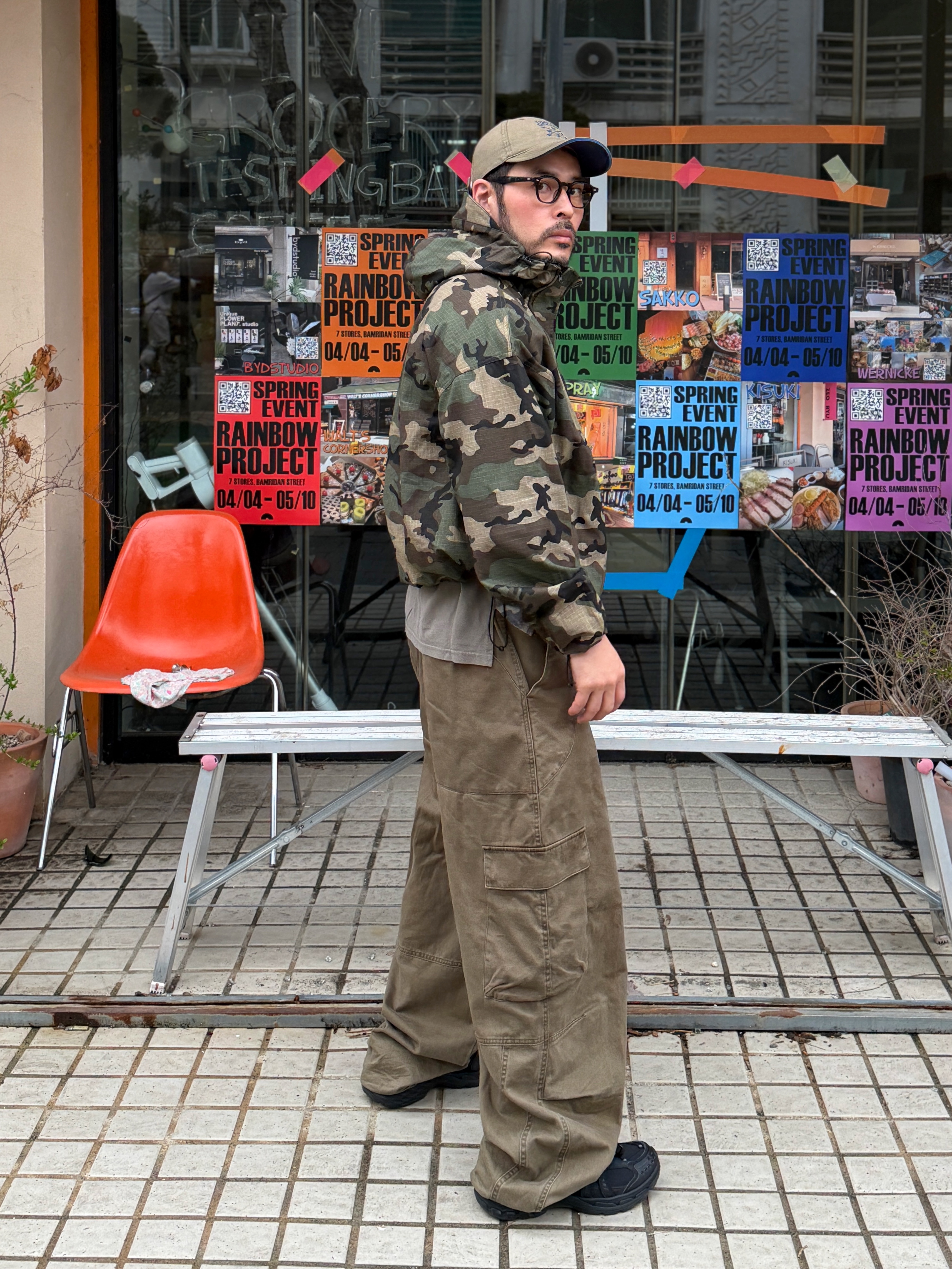 noun Washed Cargo Pants Khaki, K-SWISS M KONEJO S BK 착용 스타일 - 4