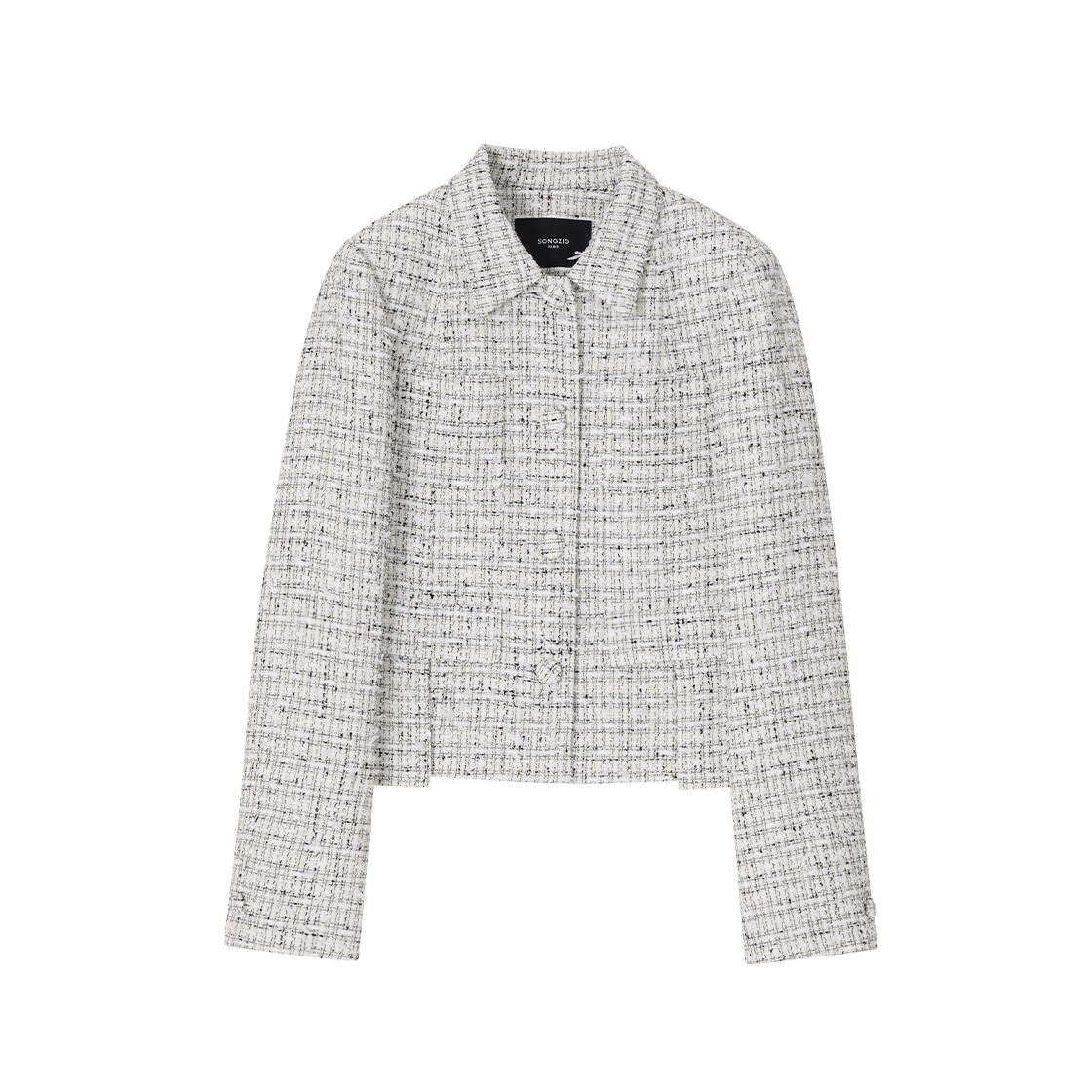 WI2JK206IV (W) SONGZIO Tweed Mini Collared Jacket Ivory