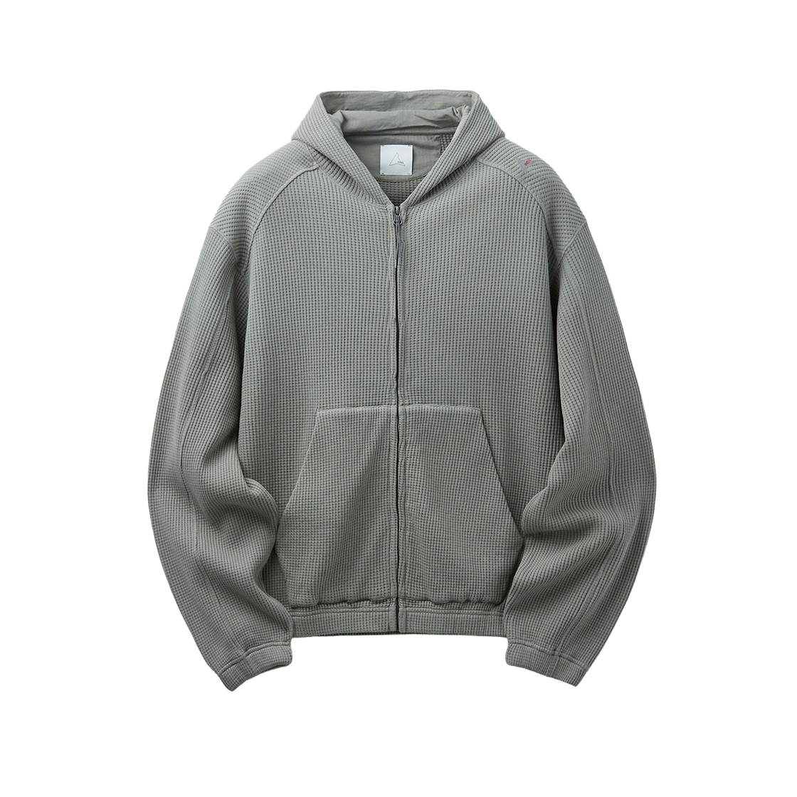 시리즈 로아 비 선 페이디드 오가닉 와플 집업 후디 그레이(SERIES Roa Bee Sun Faded Organic Waffle Zip Hoodie Gray)