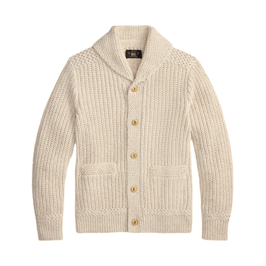 더블알엘 코튼 린넨 숄 칼라 가디건 크림(Double RL Cotton Linen Shall Collar Cardigan Cream)